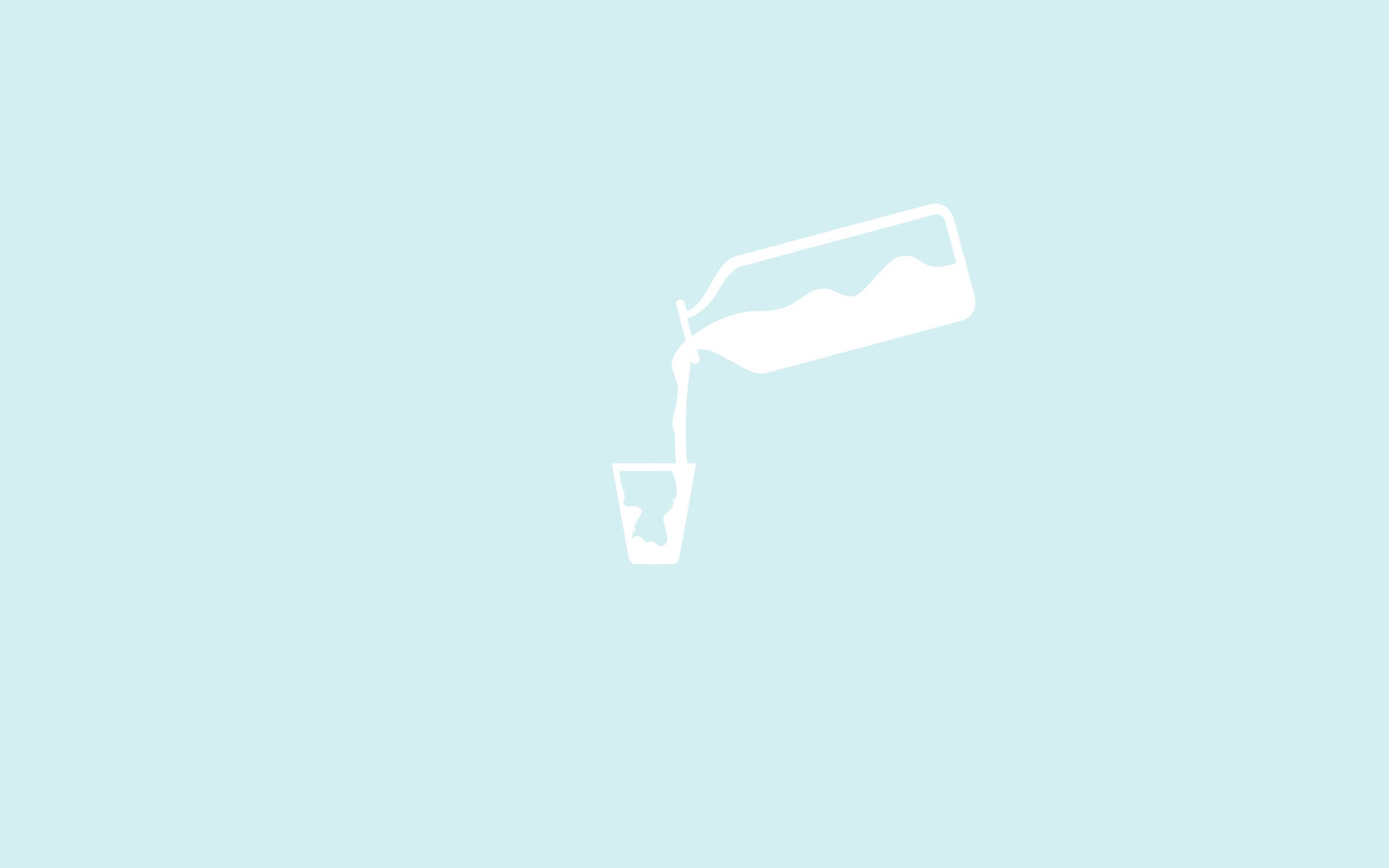 Download Milk Bottle In Plain Color Wallpaper