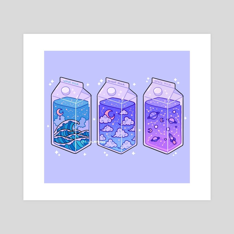 magical milk cartons, an art print