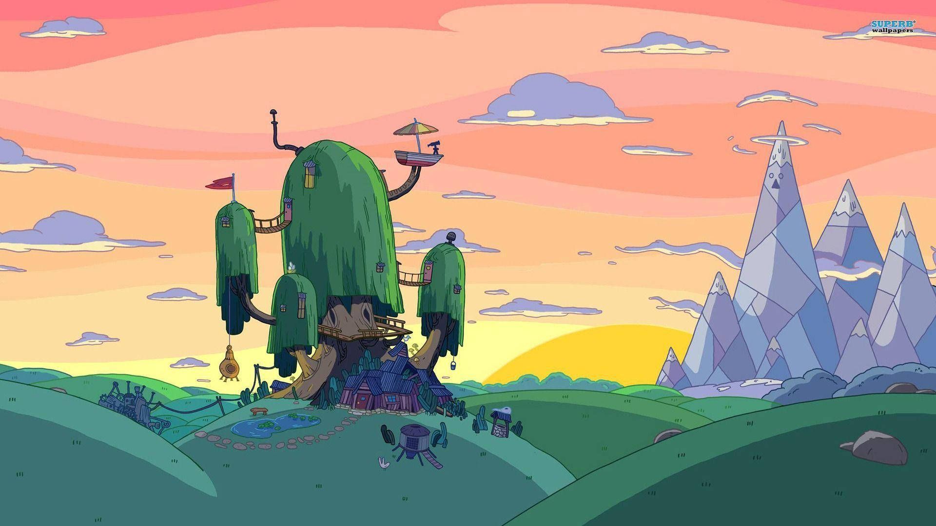 Adventure Time wallpaper 1920x1080 - Finn and Jake in the treehouse - Adventure Time