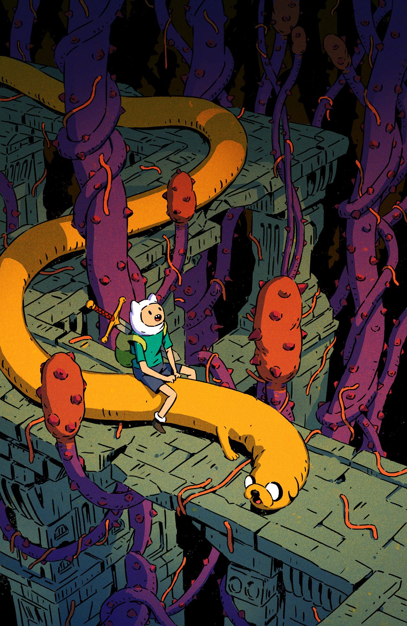 Adventure Time #60 cover by John Erskine. - Adventure Time