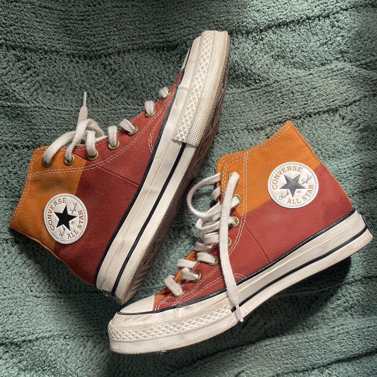 Converse high top chuck 70 in orange and red