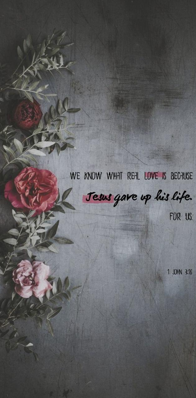 A gray background with flowers on the left side of the image. The words 