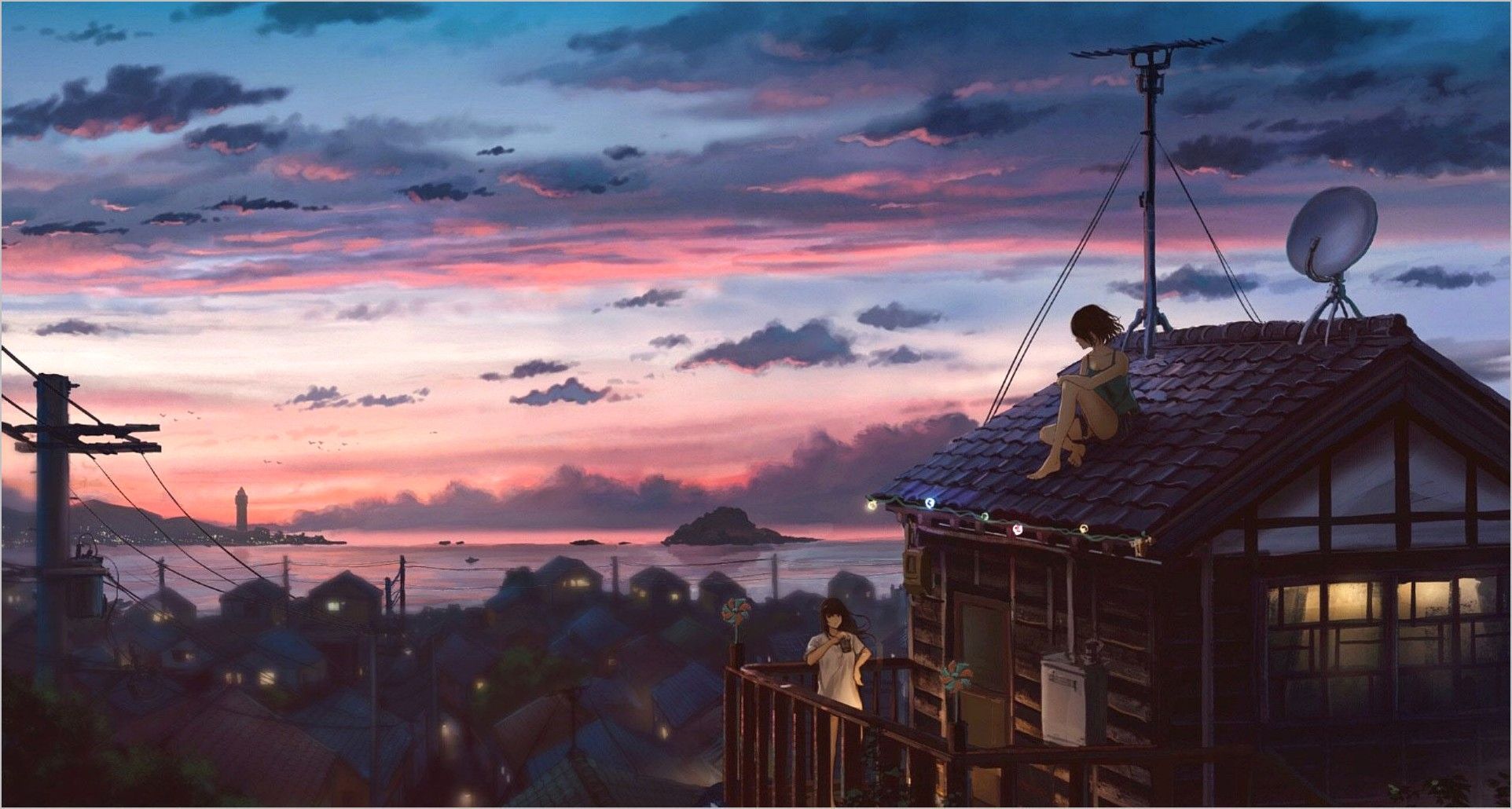 Anime Scenery Aesthetic Wallpaper. - Anime landscape