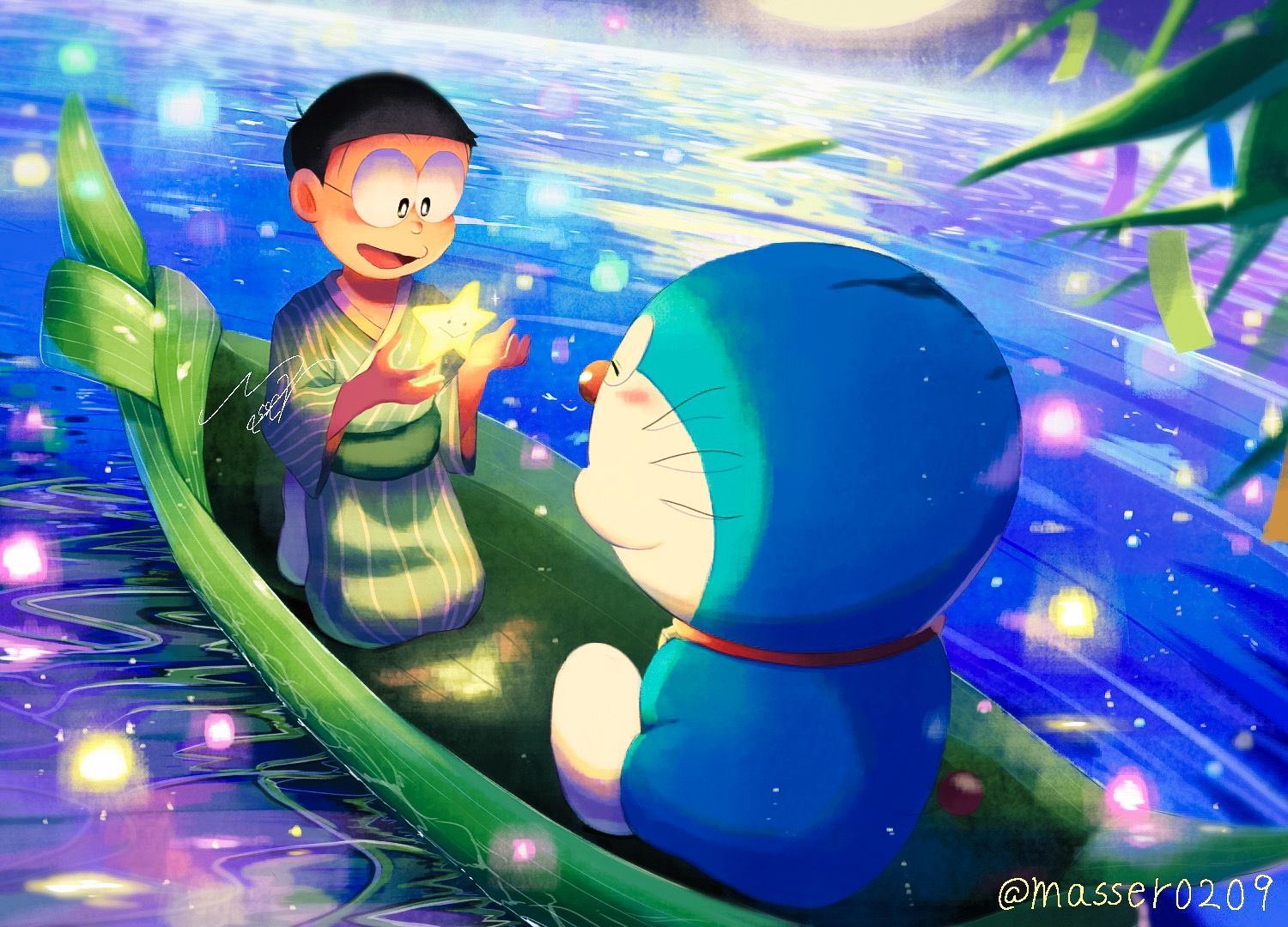 Doraemon and nobi nobita (doraemon) drawn - Doraemon
