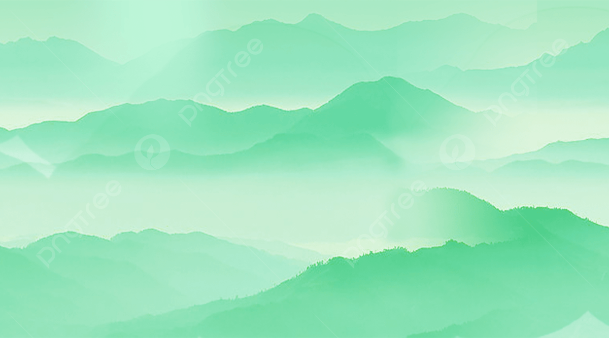 A green gradient of a mountain range - Soft green