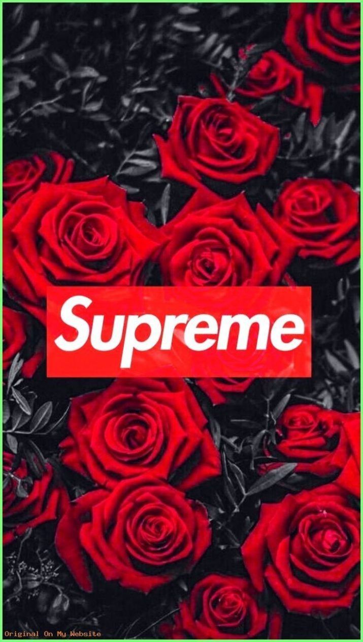 Supreme wallpaper with roses for iPhone and Android - Supreme, roses