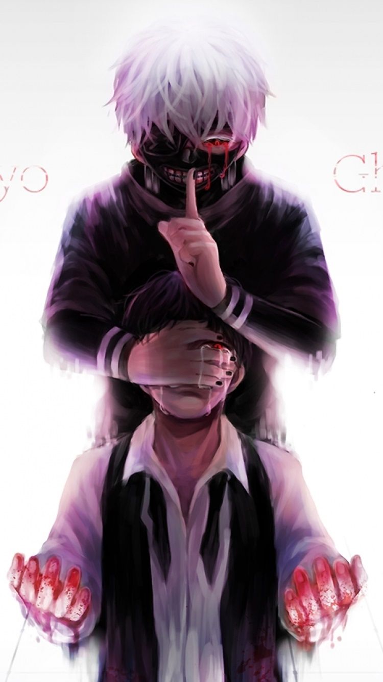 Tokyo Ghoul anime wallpaper for iPhone with resolution 1080X1920 pixel. You can make this wallpaper for your iPhone 5, 6, 7, 8, X backgrounds, Mobile Screensaver, or iPad Lock Screen - Tokyo Ghoul