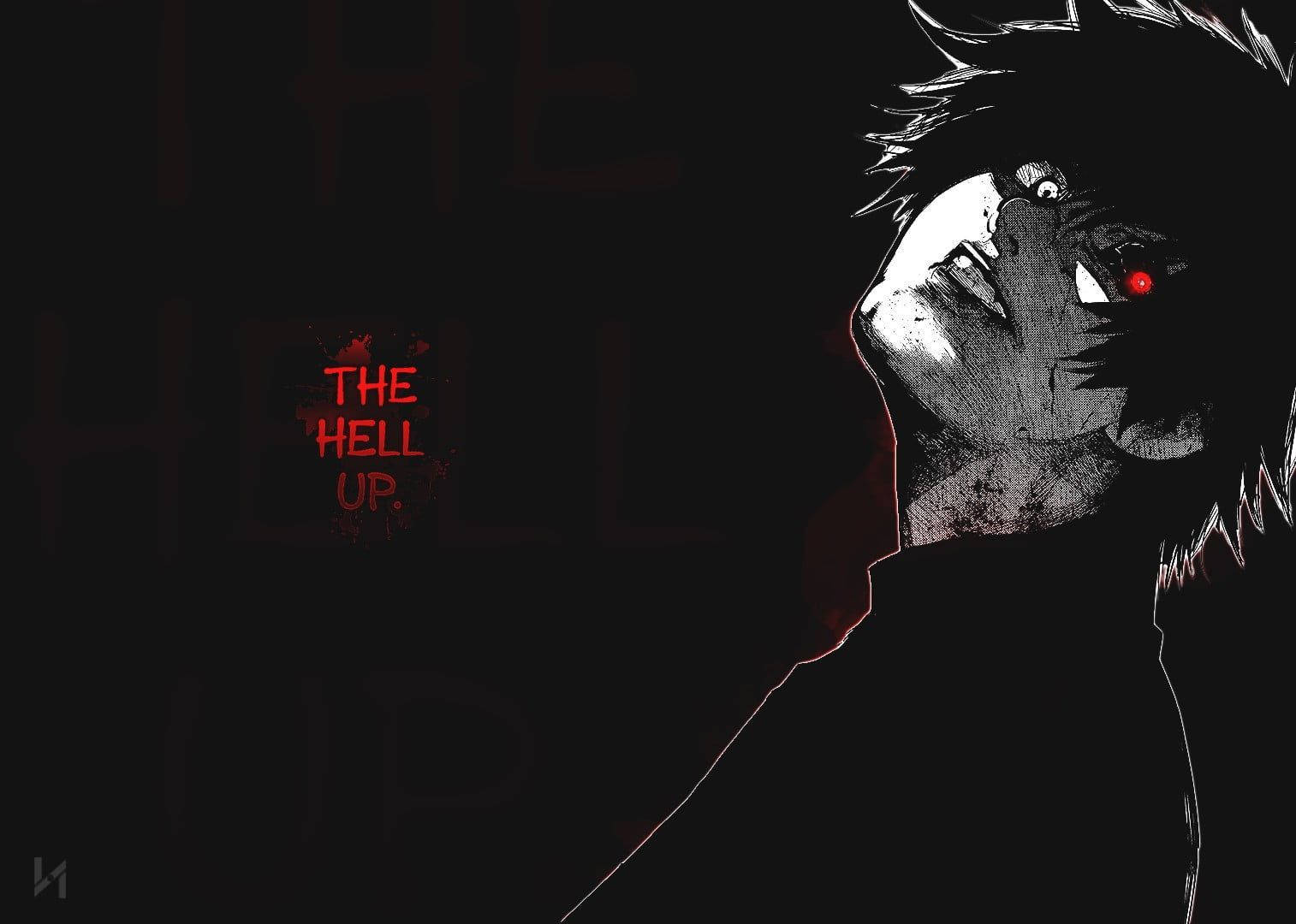 Photo wallpaper look, the series, red eyes, the dark background, the hell up - Tokyo Ghoul