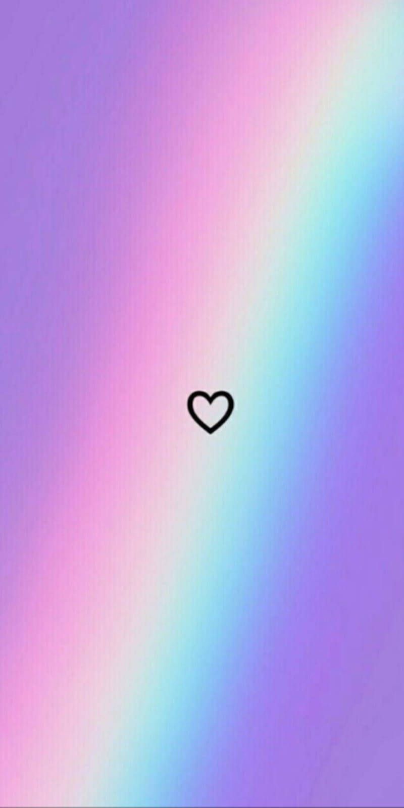 Download Rainbow Heart Pastel Aesthetic