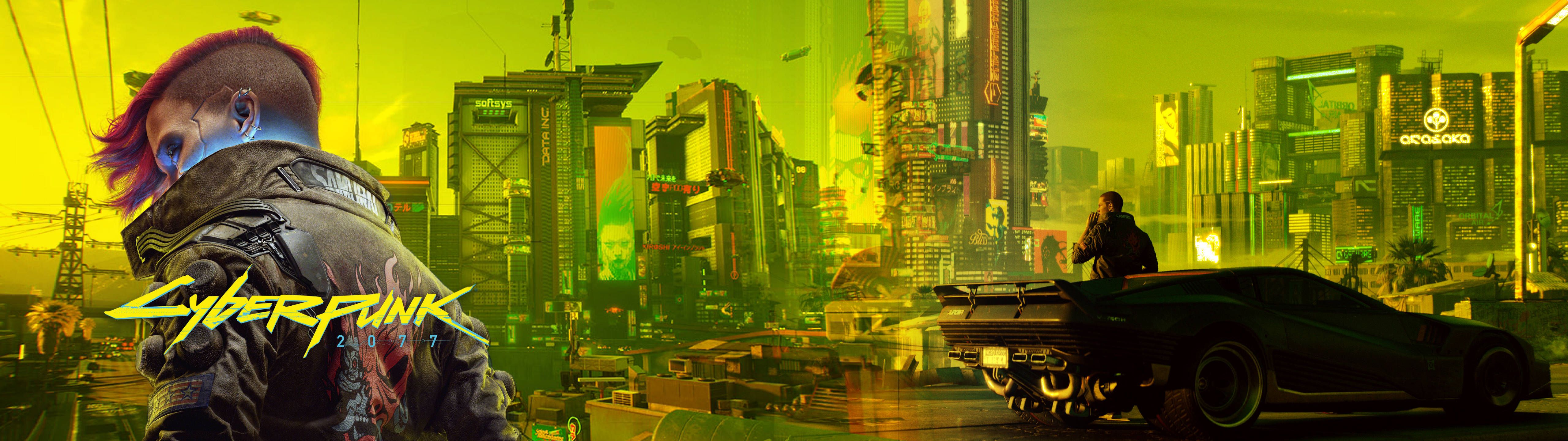 Download Cyberpunk 2077's Megacity 5120x1440 Gaming Wallpaper