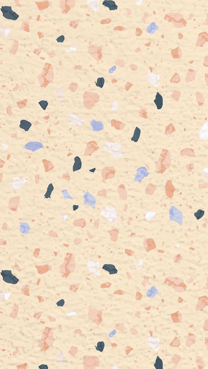 Terrazzo mobile wallpaper, aesthetic yellow