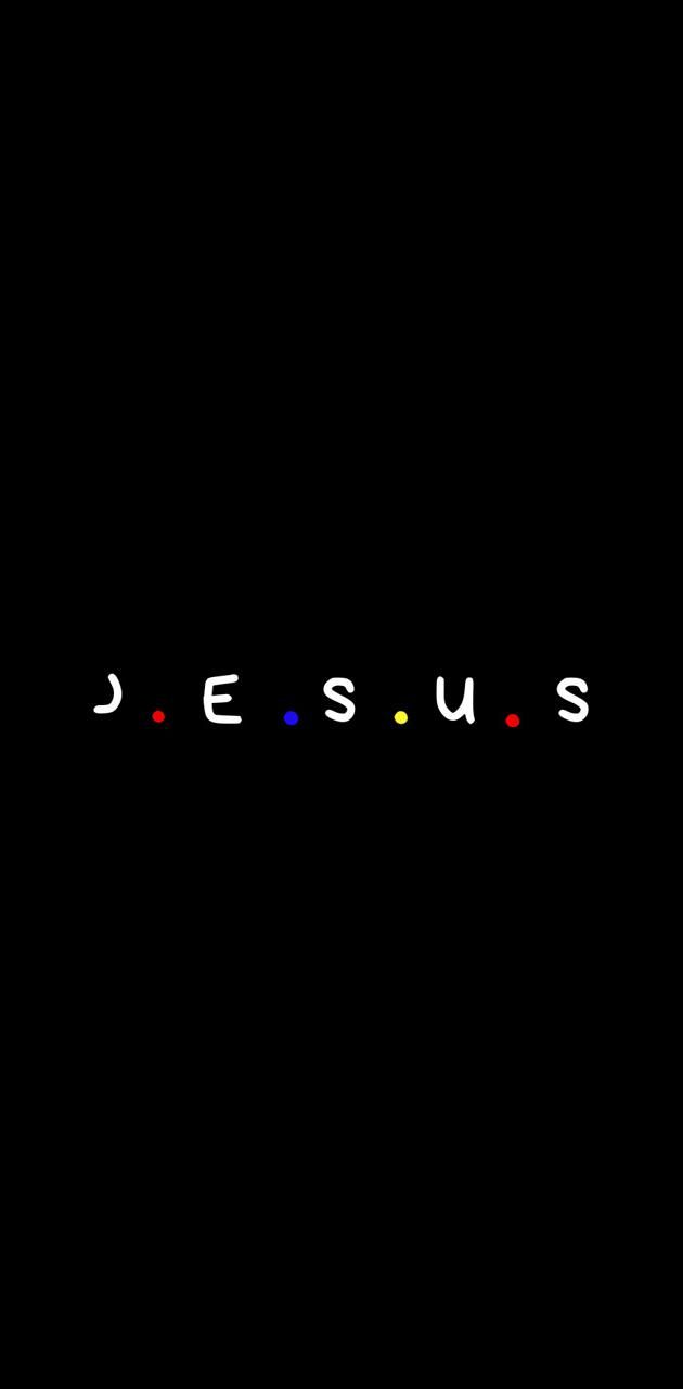 A black background with the word Jesus in white - Jesus