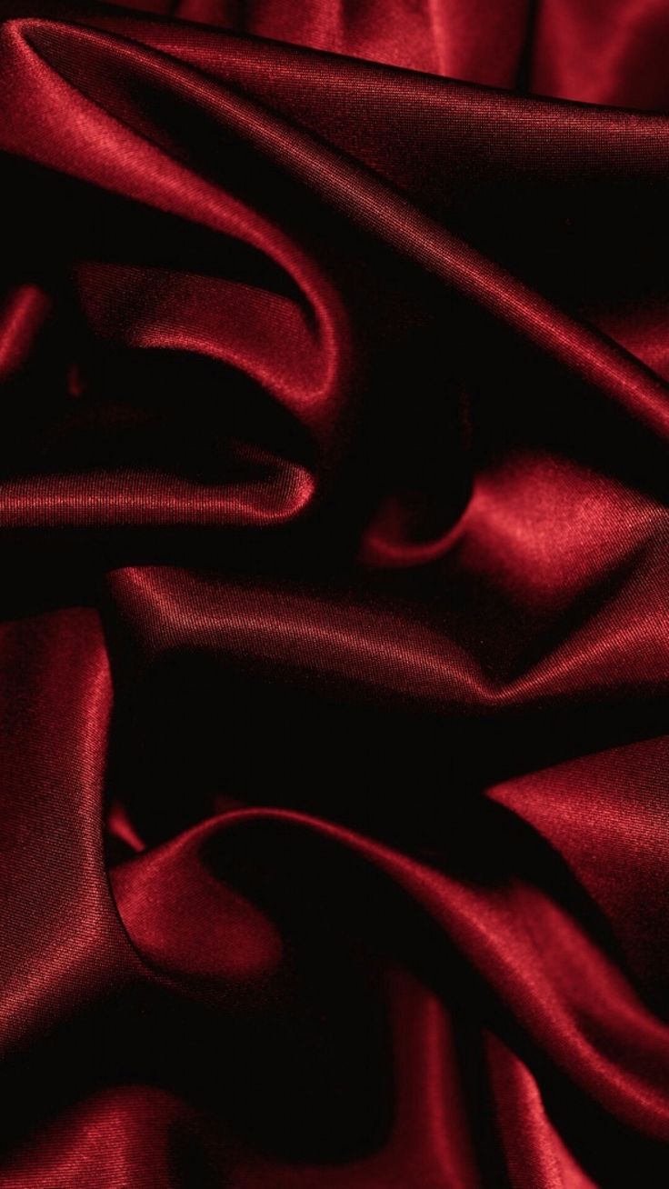 Red silk fabric with a texture of a draped cloth - Silk