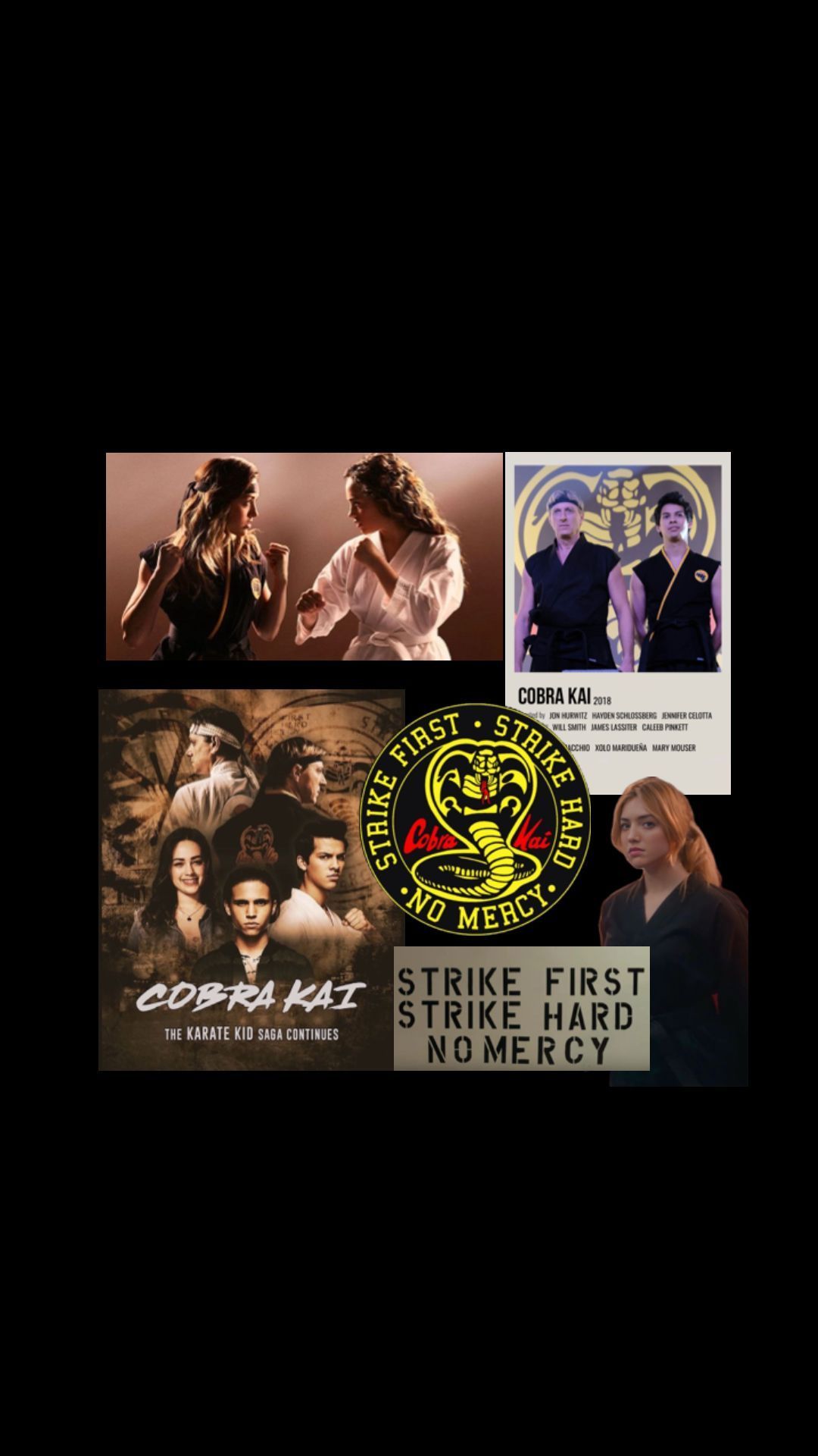 A collage of the cast of Cobra Kai. - Cobra Kai