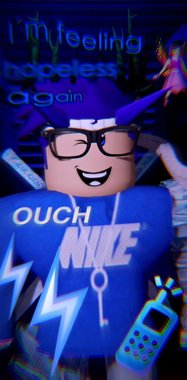 A Roblox character with a hat and glasses - Roblox