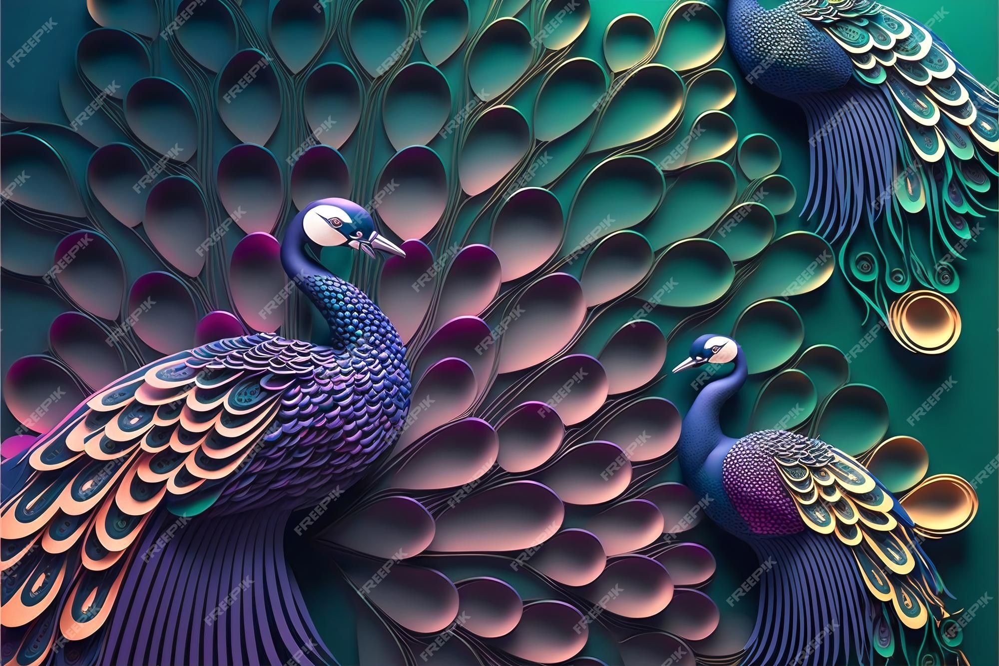 Colorful peacock wallpaper. colorful