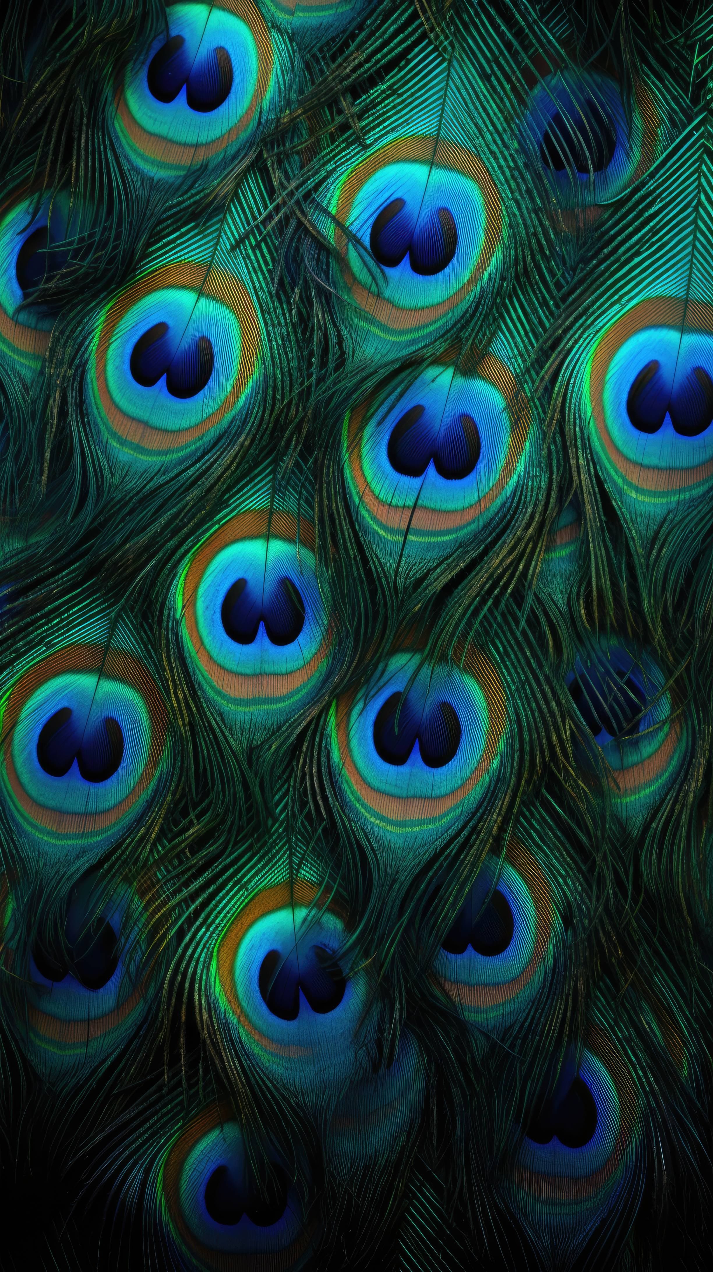 Free AI art image of peacock feathers