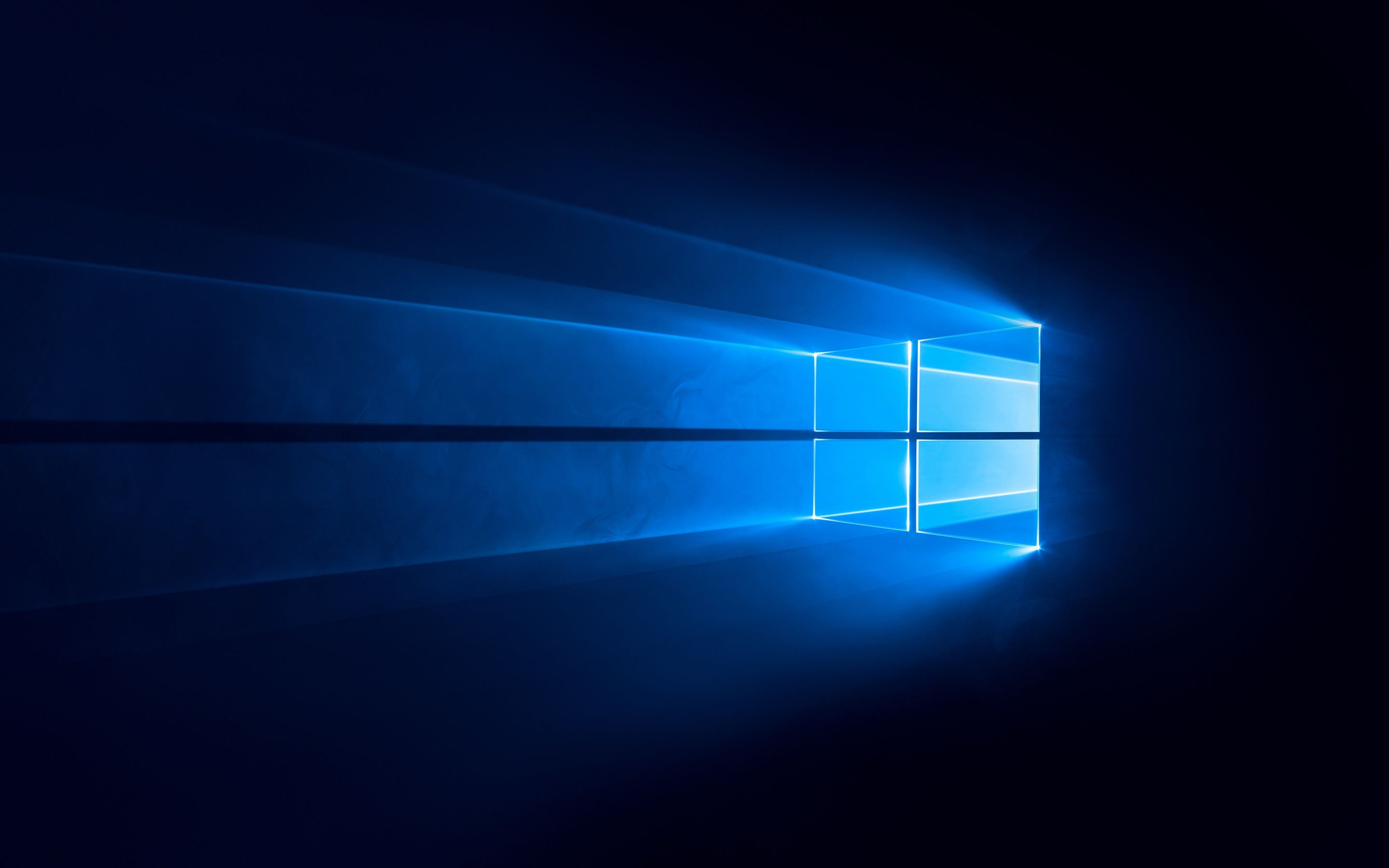 Windows 10 wallpaper, blue, with a reflection of the logo - Windows 10
