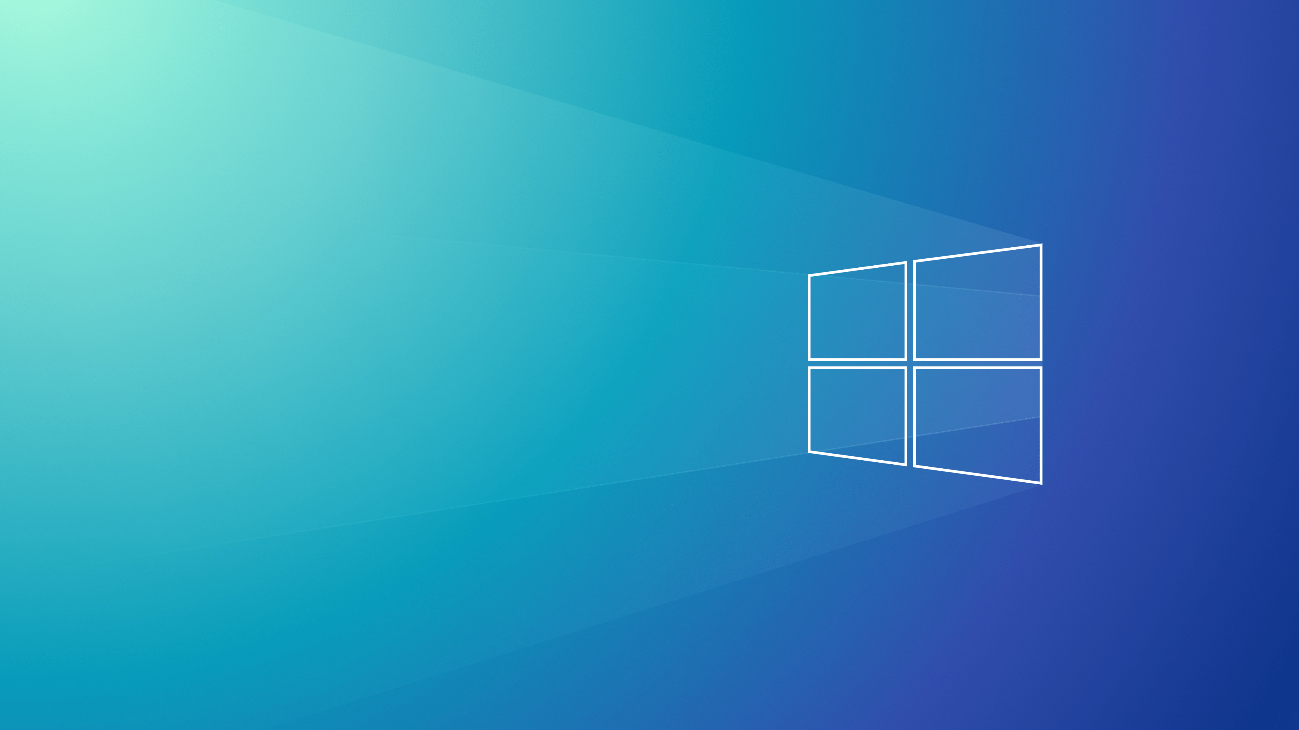 Windows 10 wallpaper, blue background with a white Windows logo - Windows 10