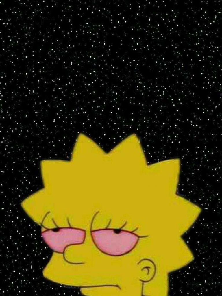 Lisa Simpson with a black background - Lisa Simpson