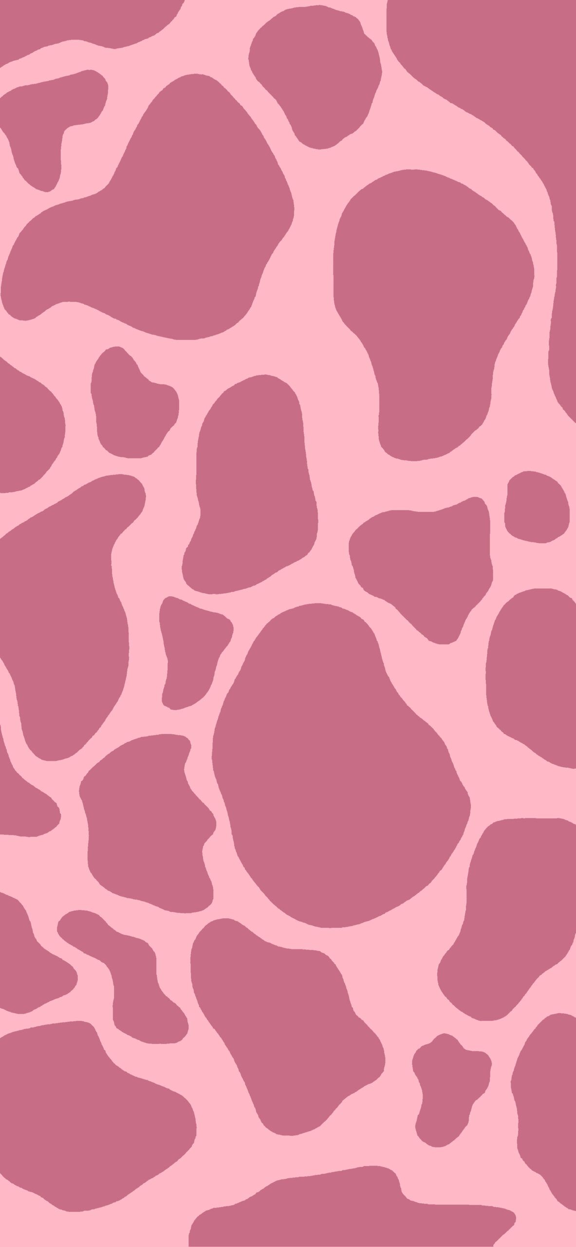 A pink cow print pattern on a light pink background - Cow, colorful, pattern