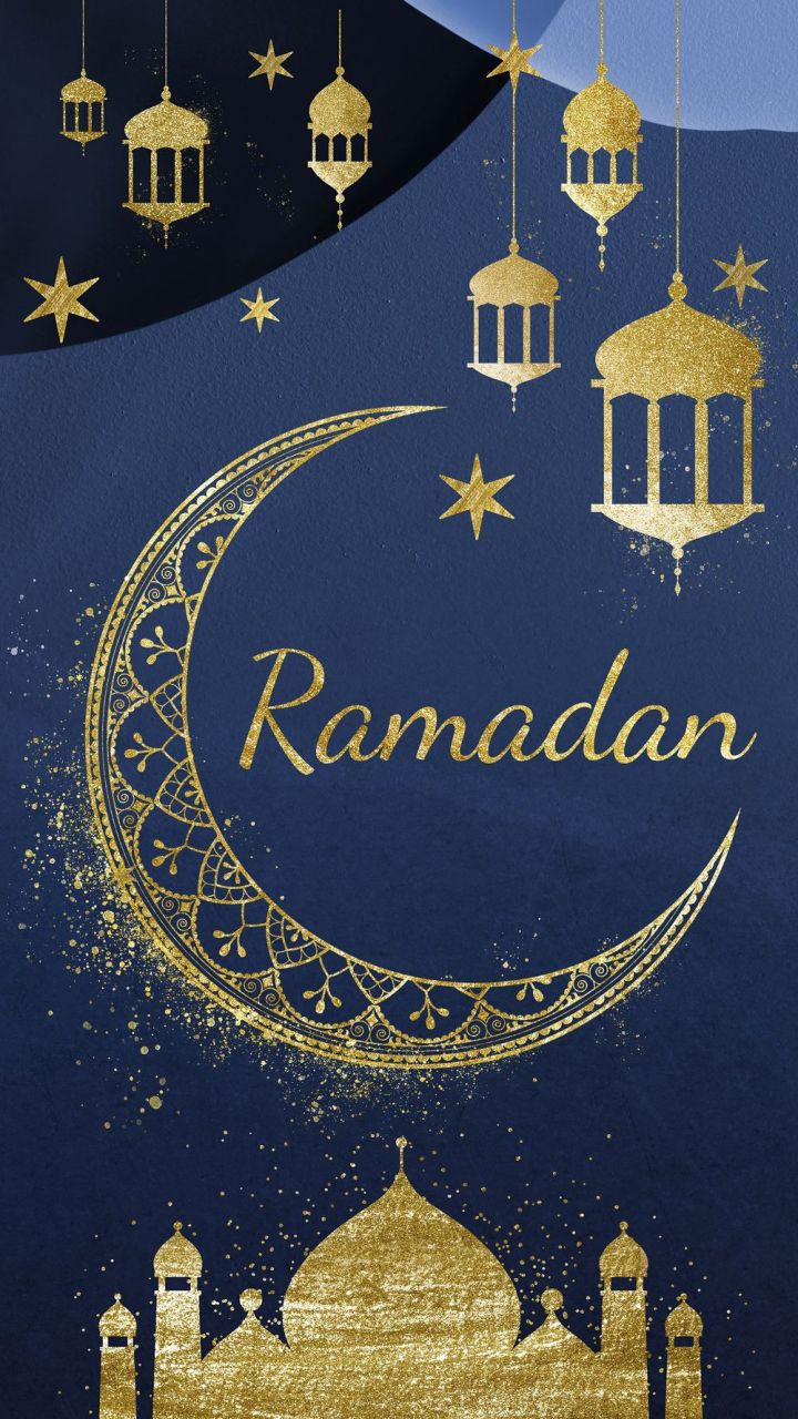Free: Gold Ramadan typography iPhone