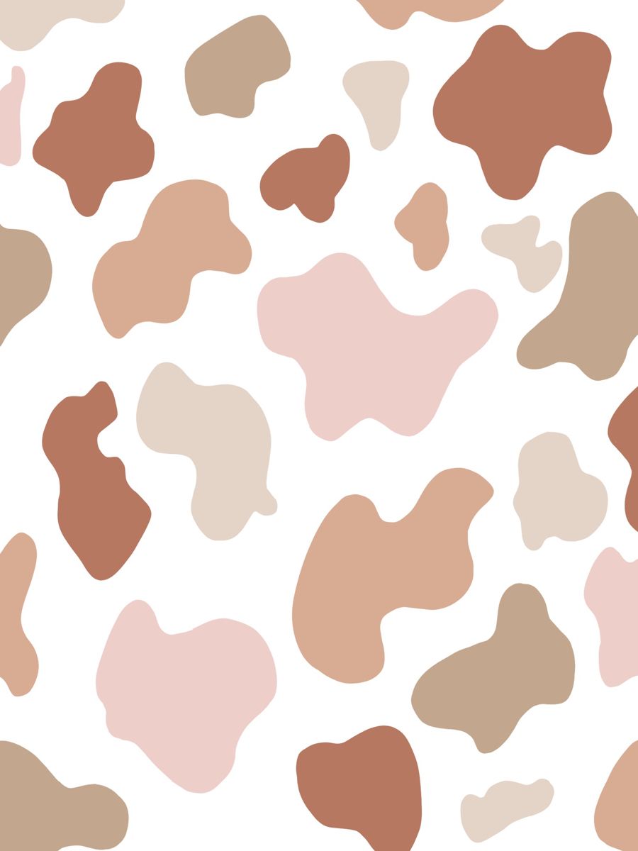 A cow pattern in brown, pink and white - Cow