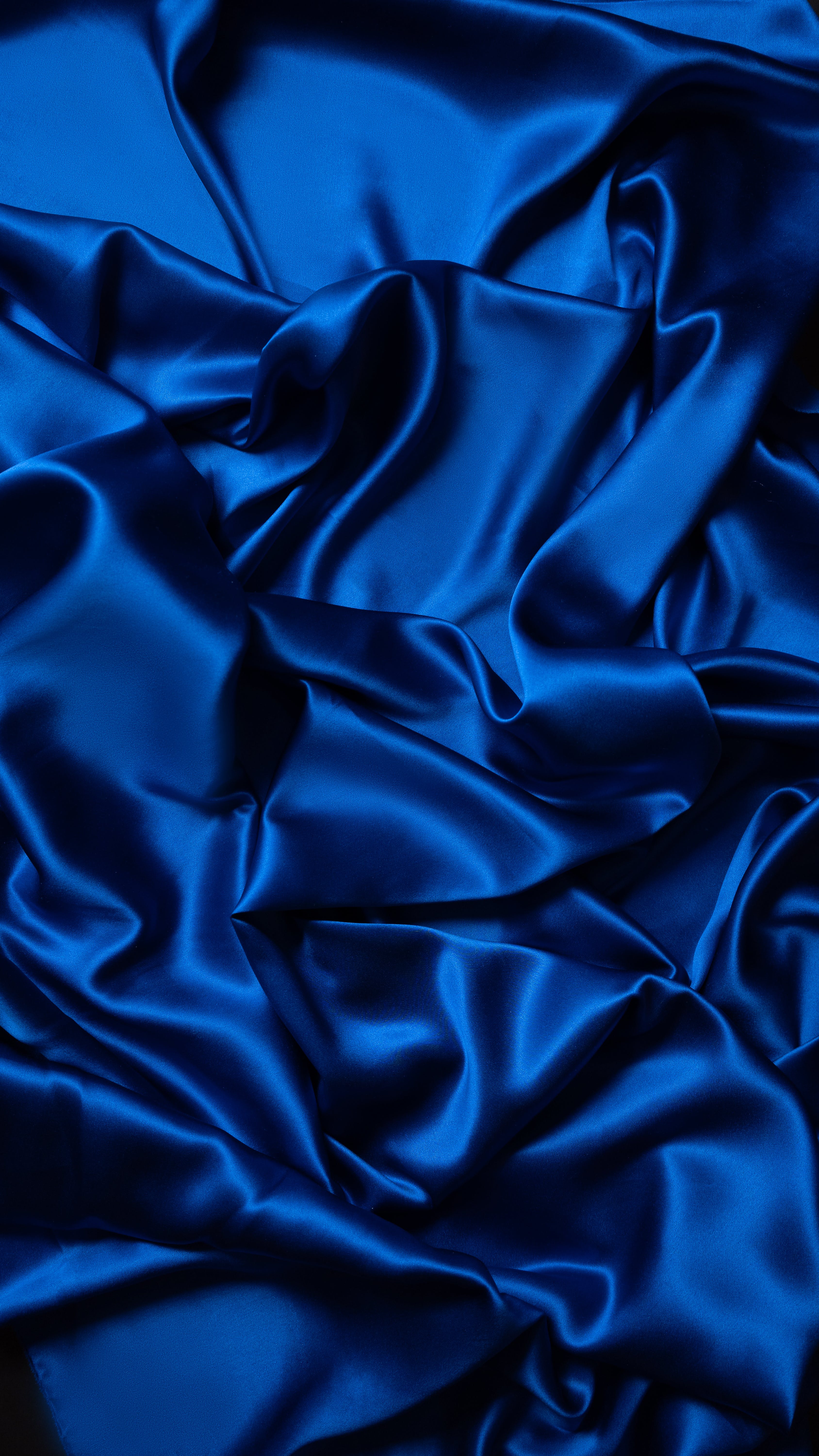 A Blue Silk Fabric Surface · Free Stock