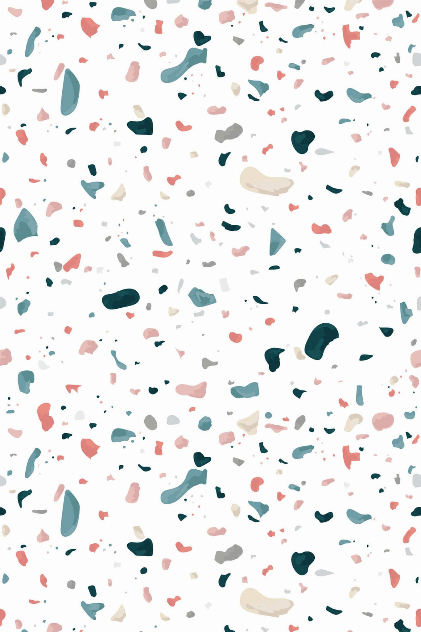 Terrazzo Pattern Peel And Stick Wallpaper Sample′′x19′′, PVC Free