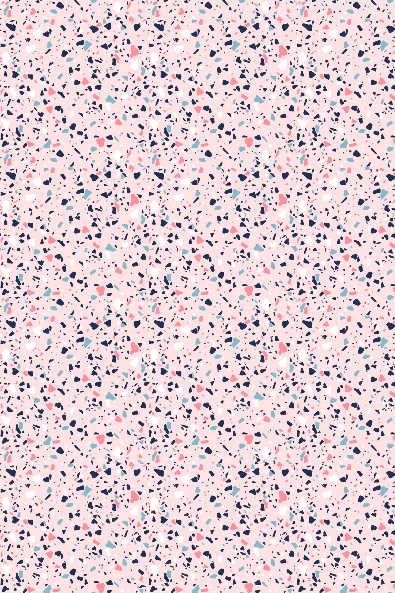 A watercolor painting of a pink, blue, and white speckled background. - Terrazzo