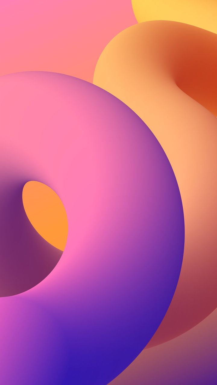 Free: 3D shapes phone wallpaper, pink