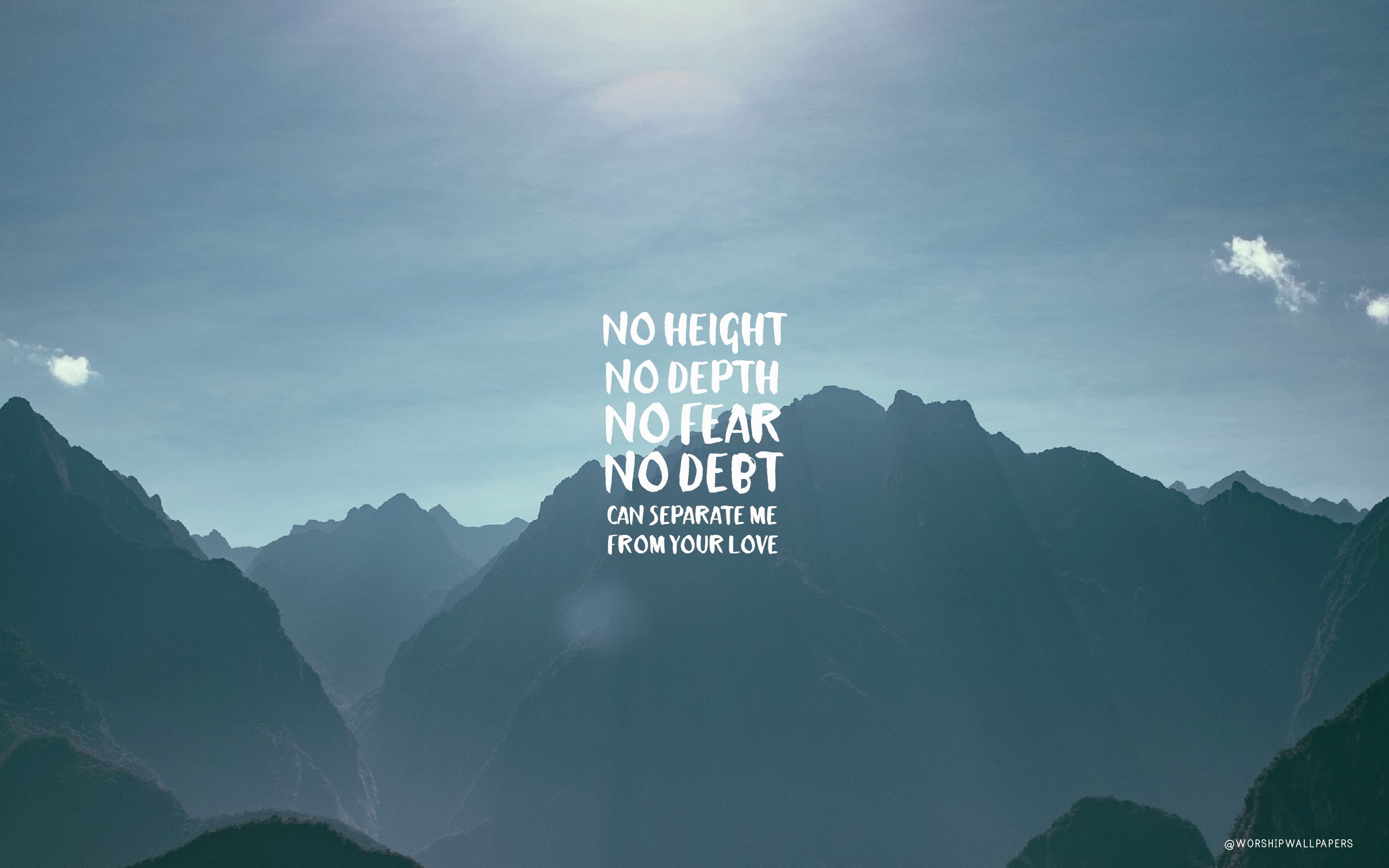 A beautiful quote wallpaper with a mountain background. - Jesus