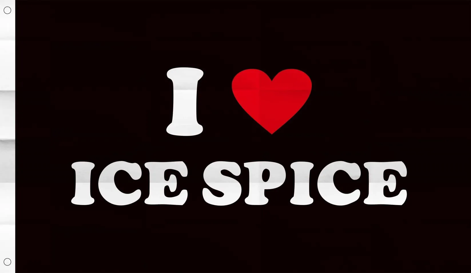 Polyester I love Ice Rapper Spice flag