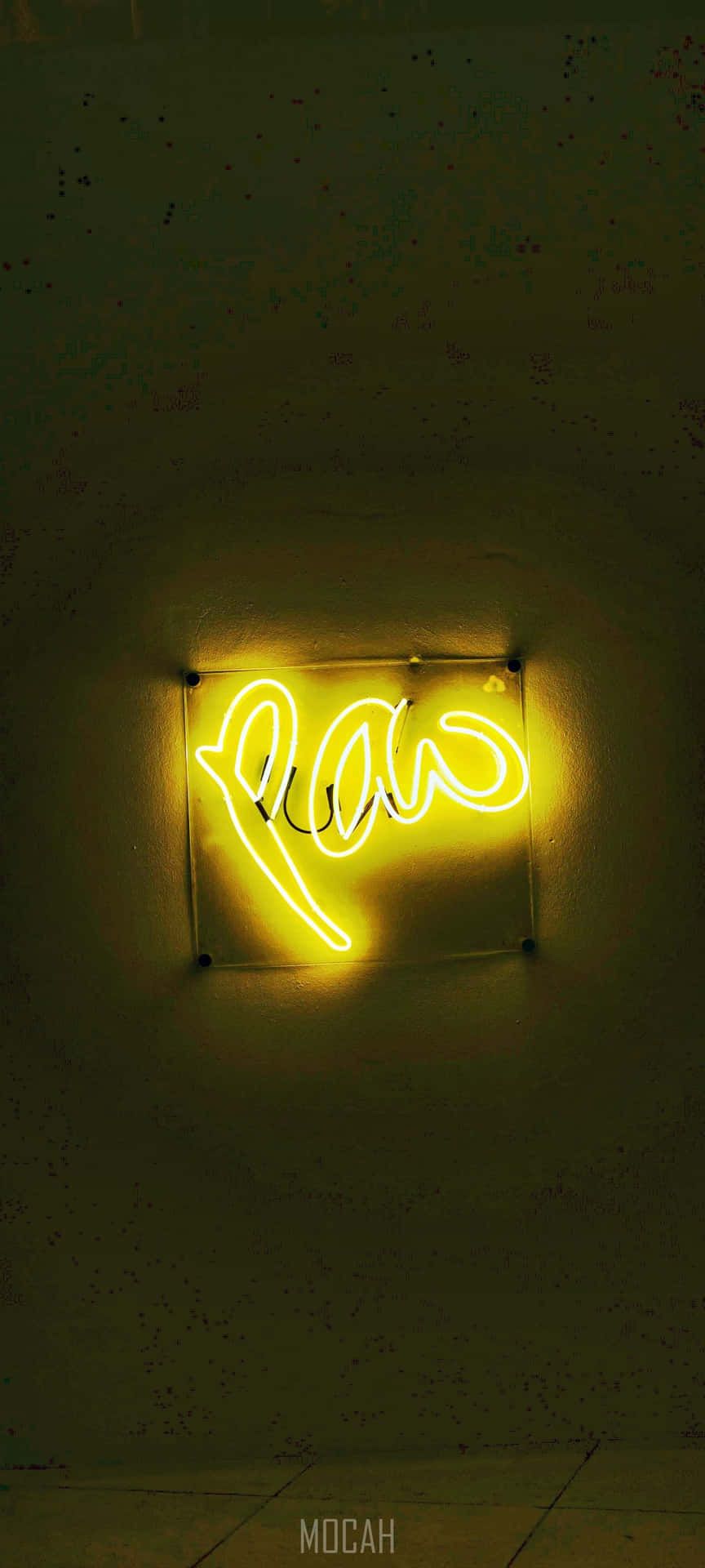 Download A Bright Yellow Neon Light