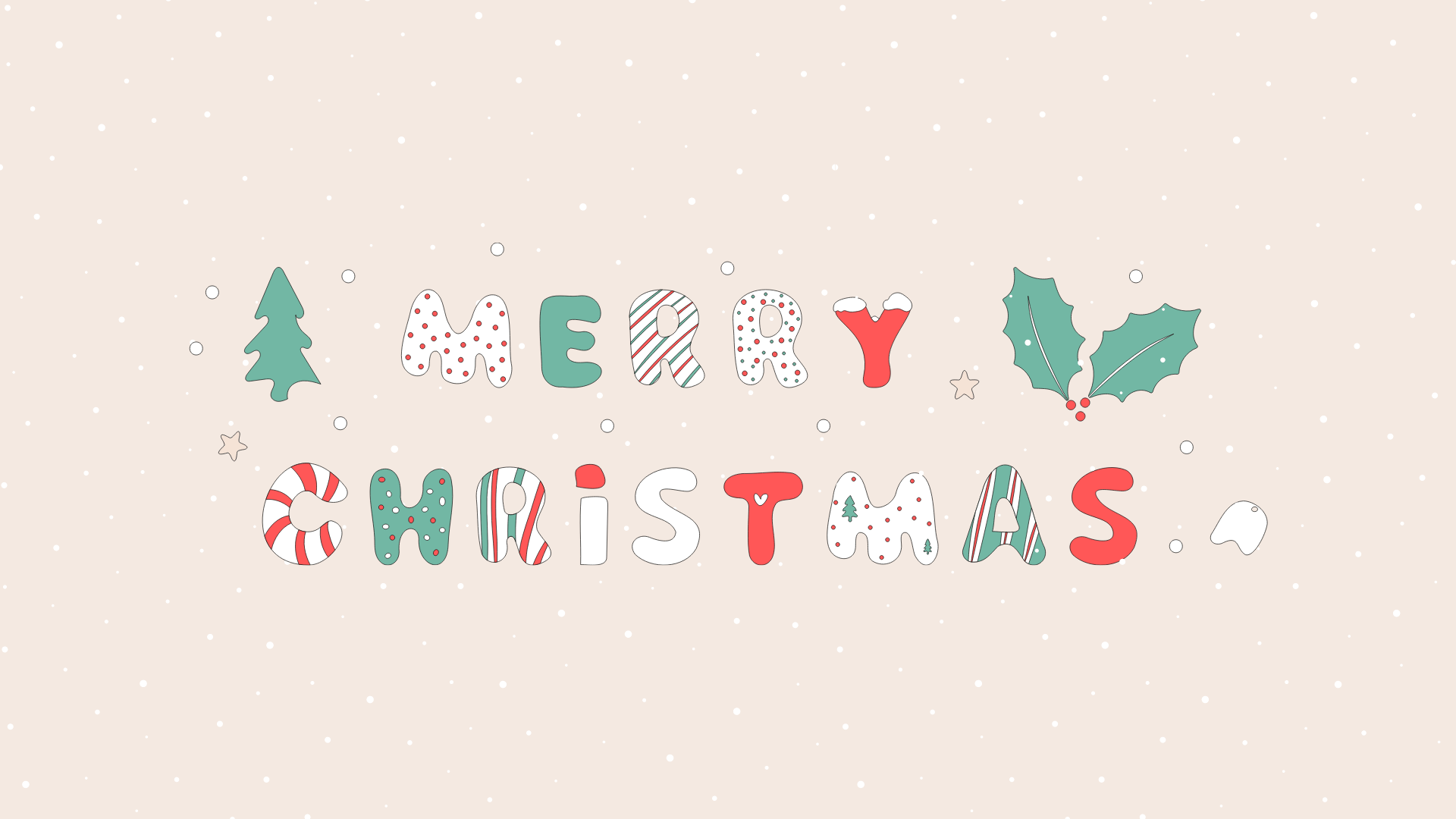 Pastel Aesthetic Christmas Wallpaper