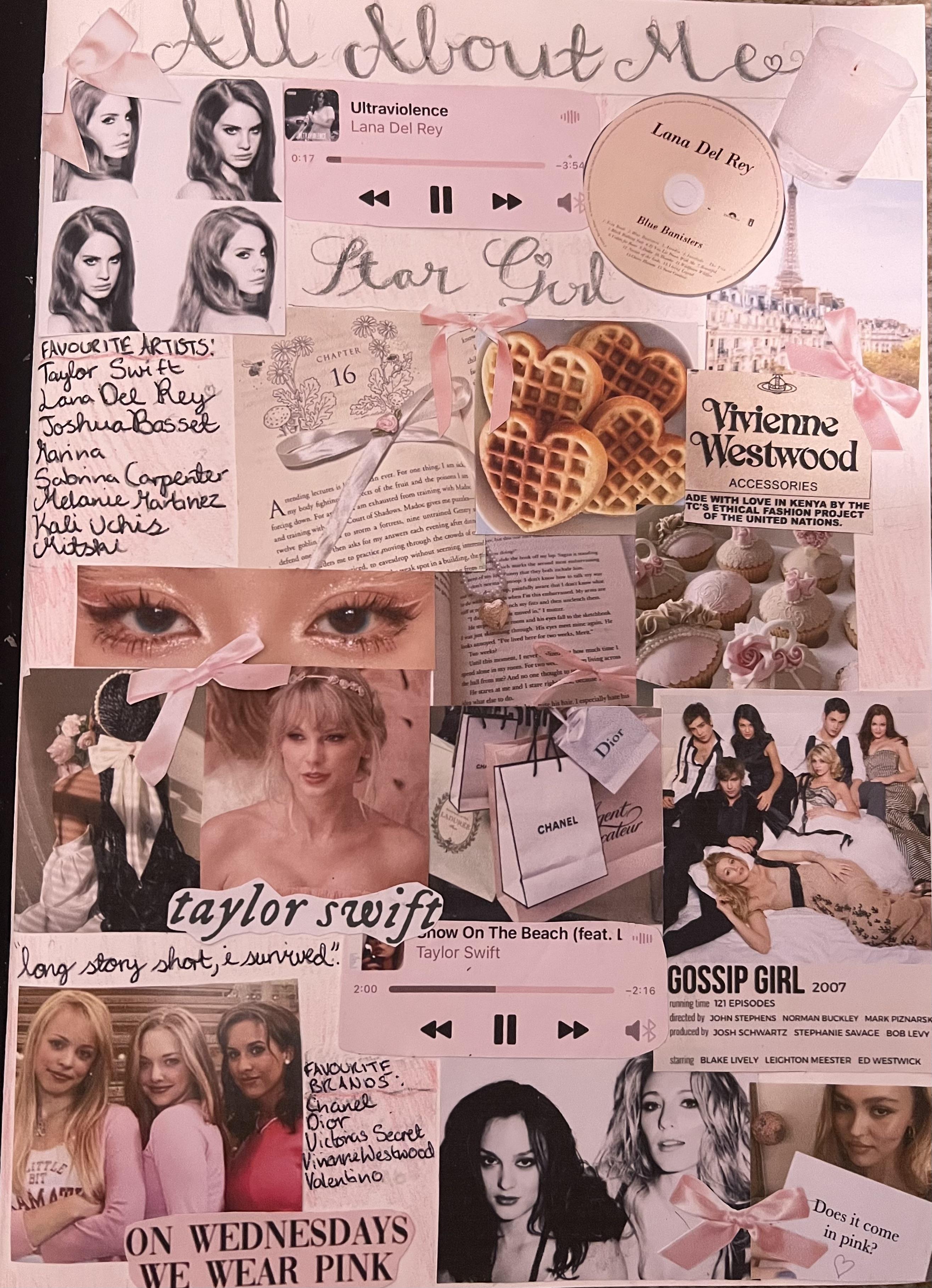 A collage of Taylor Swift, waffles, and a CD - Coquette