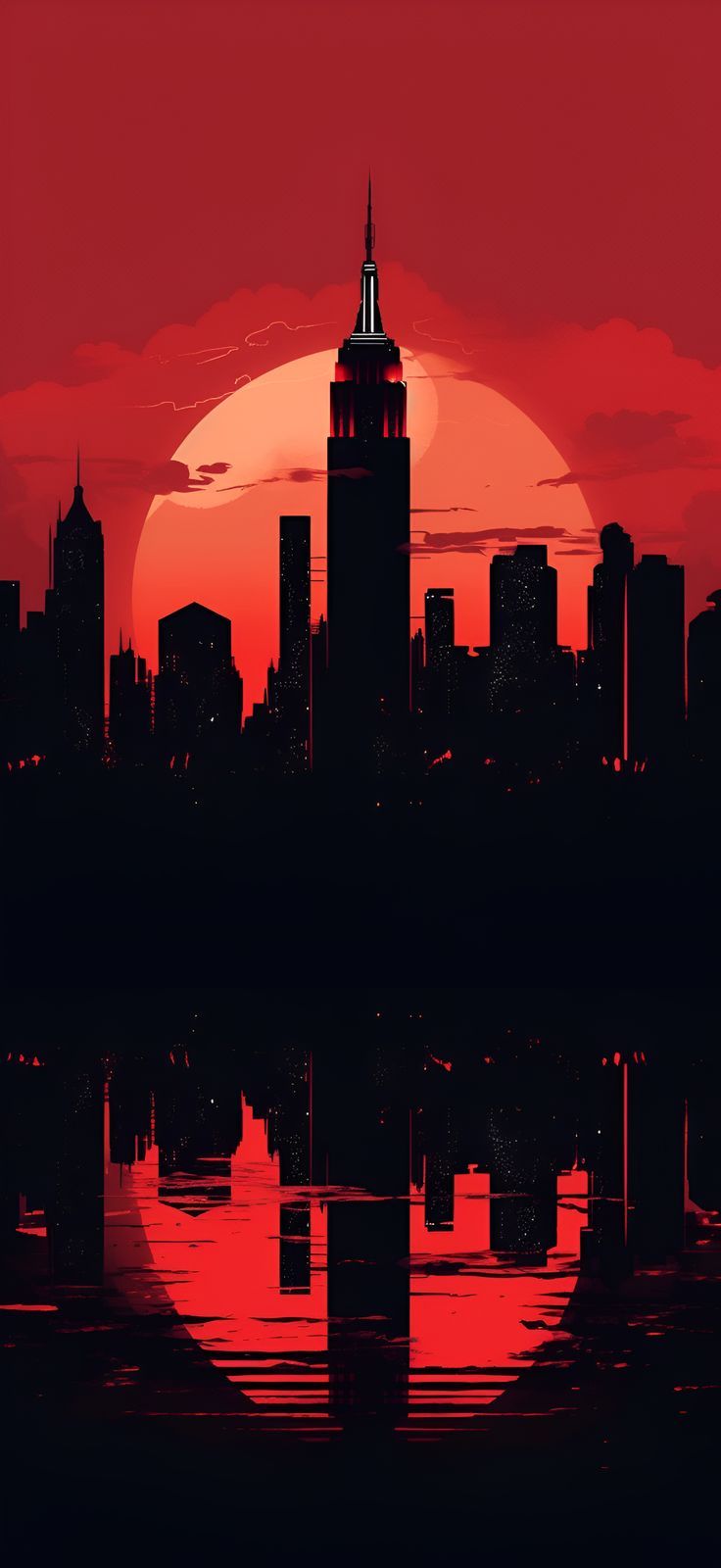 Red city wallpaper, city wallpaper, wallpaper, wallpaper background, background - New York