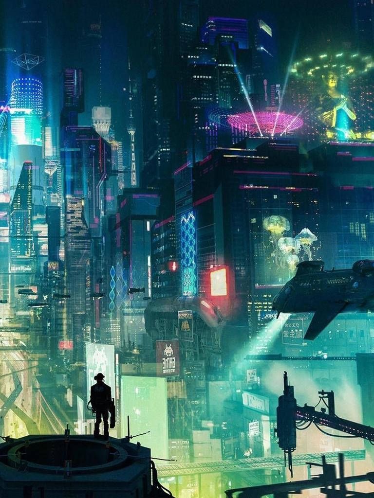 Free Cyberpunk City HD Wallpaper & Background