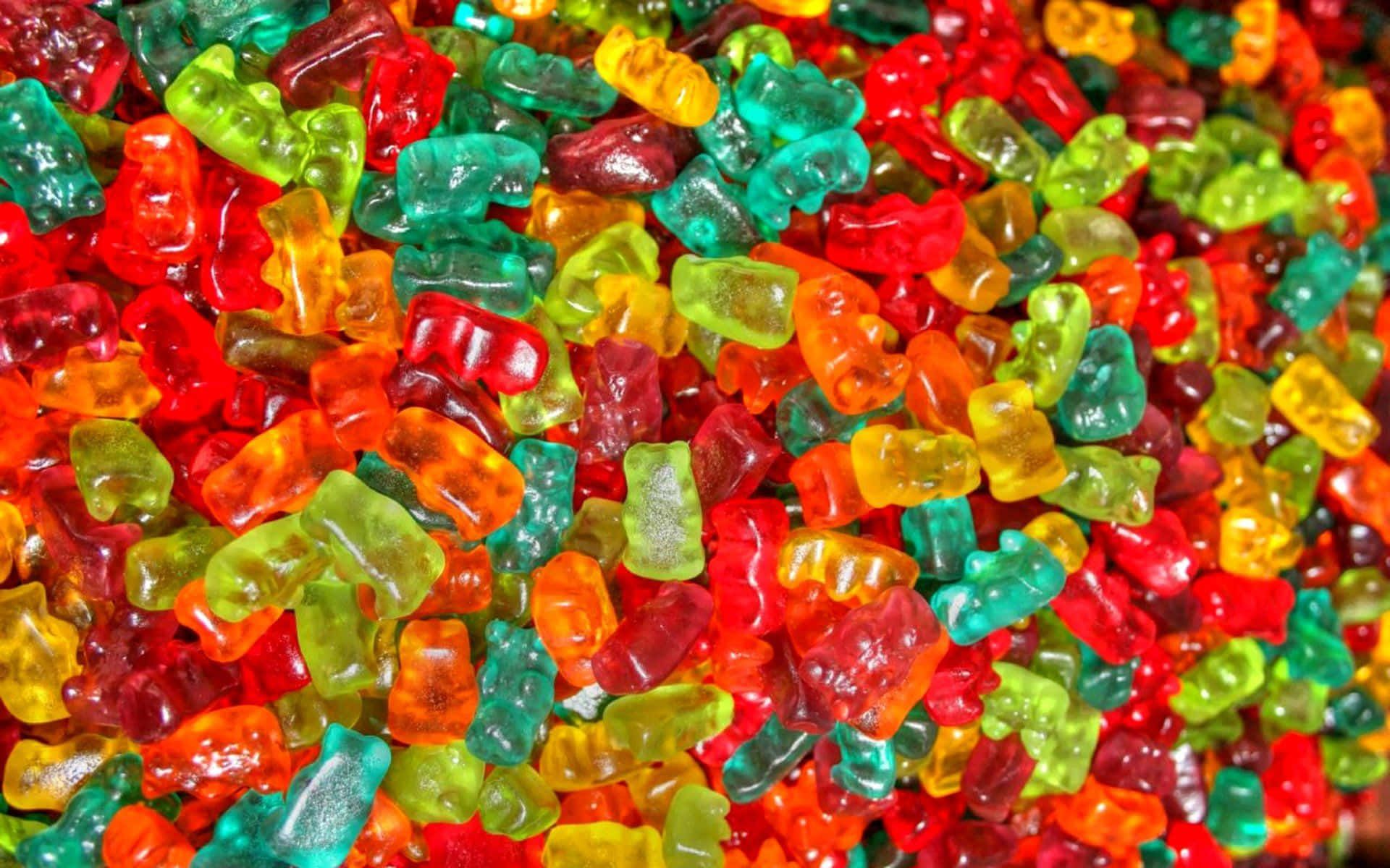 A close up of gummy bears - Candy