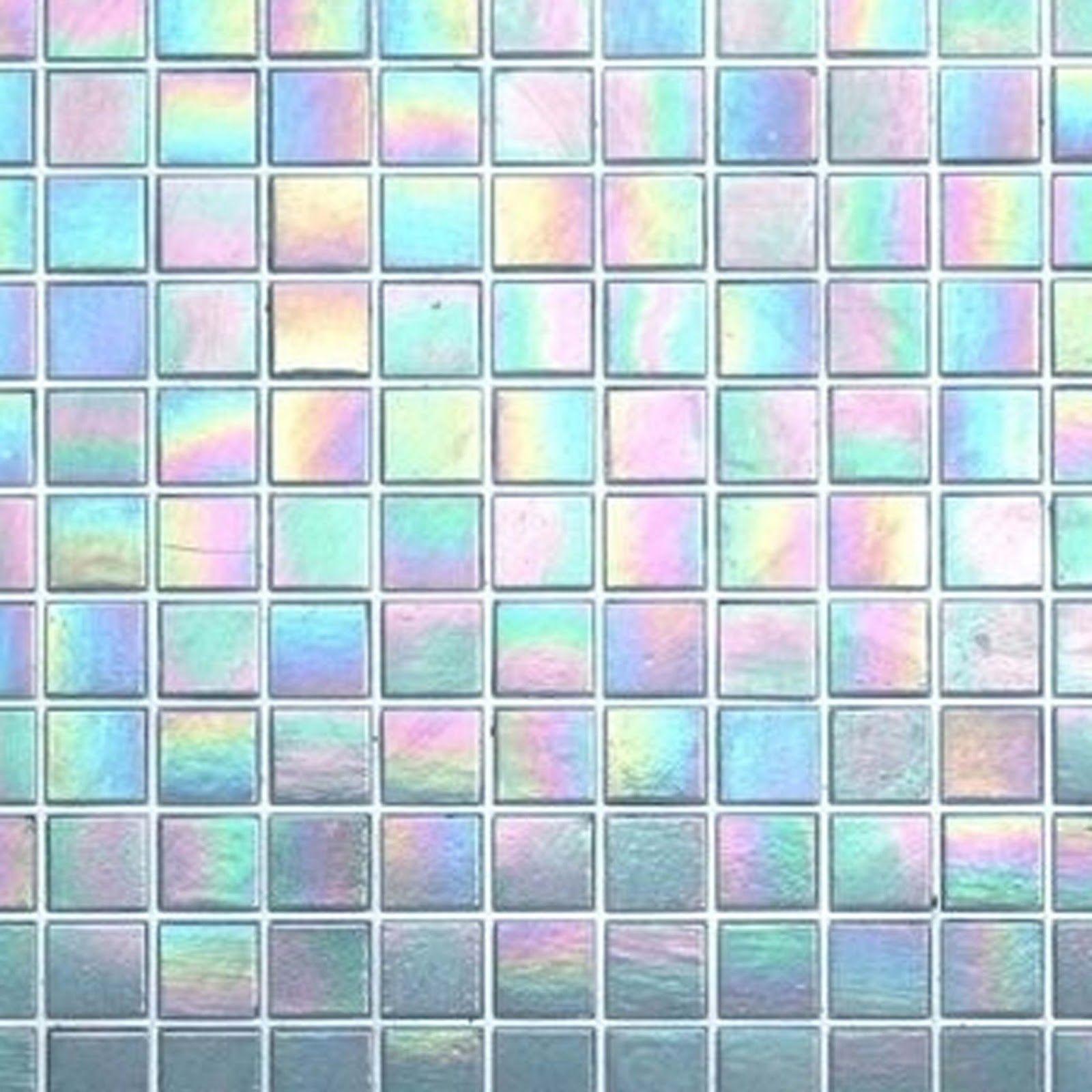 Iridescent glass mosaic tiles in a rainbow of colors - Holographic