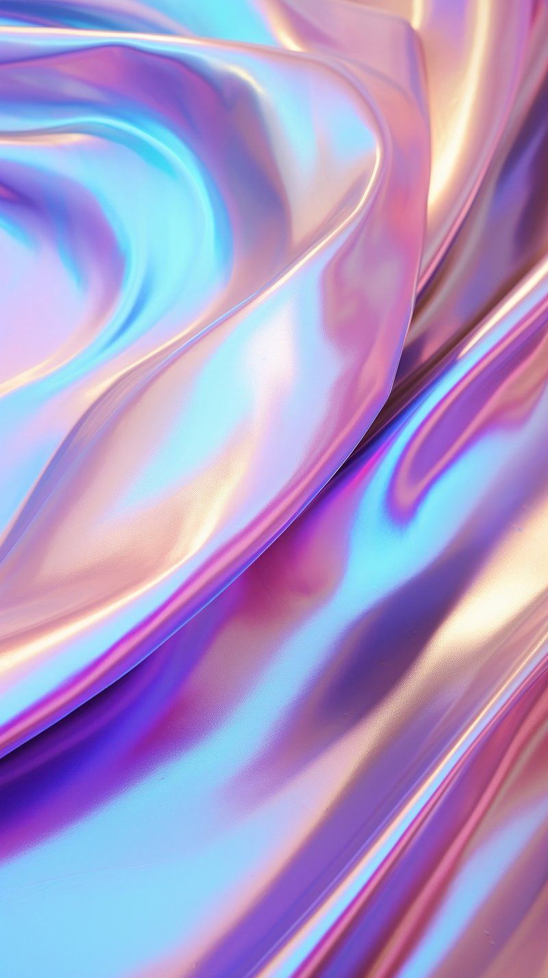 A wave of iridescent liquid - Holographic, iridescent