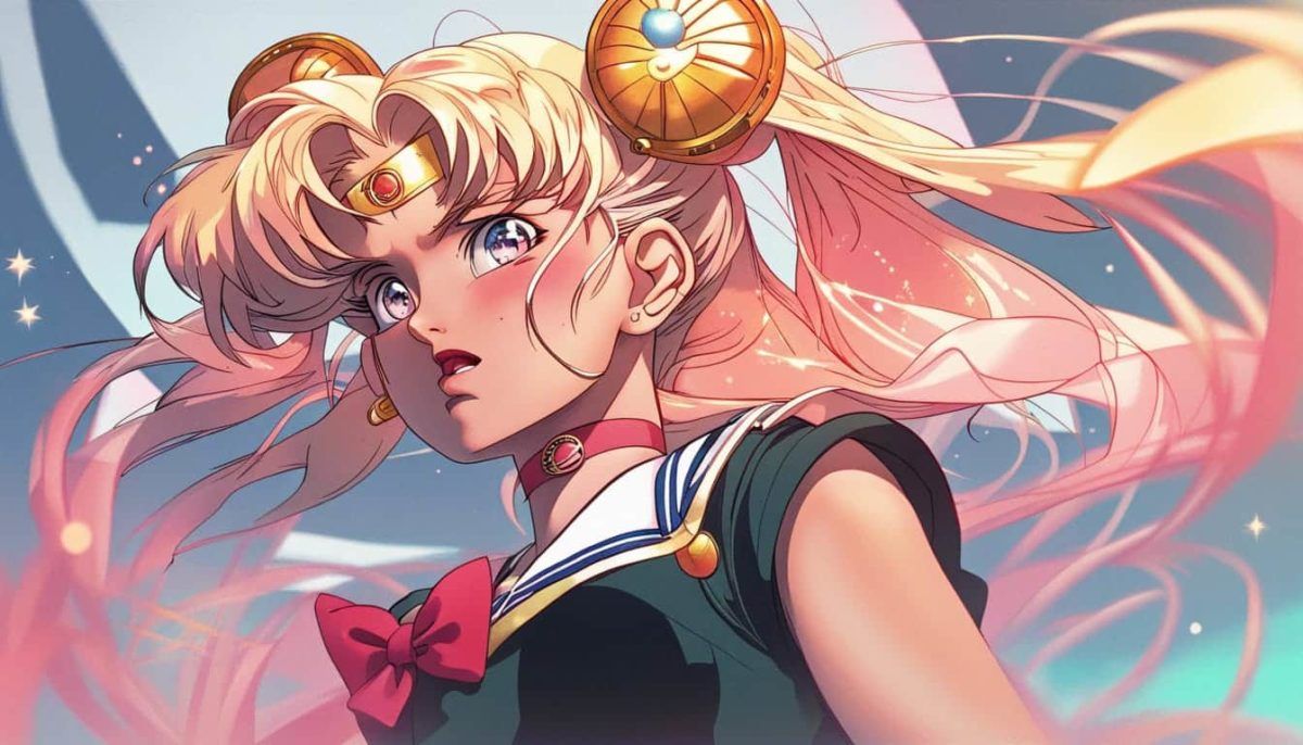 Sailor Moon, the iconic character from the popular manga and anime series, is shown here in a new illustration. - 90s anime