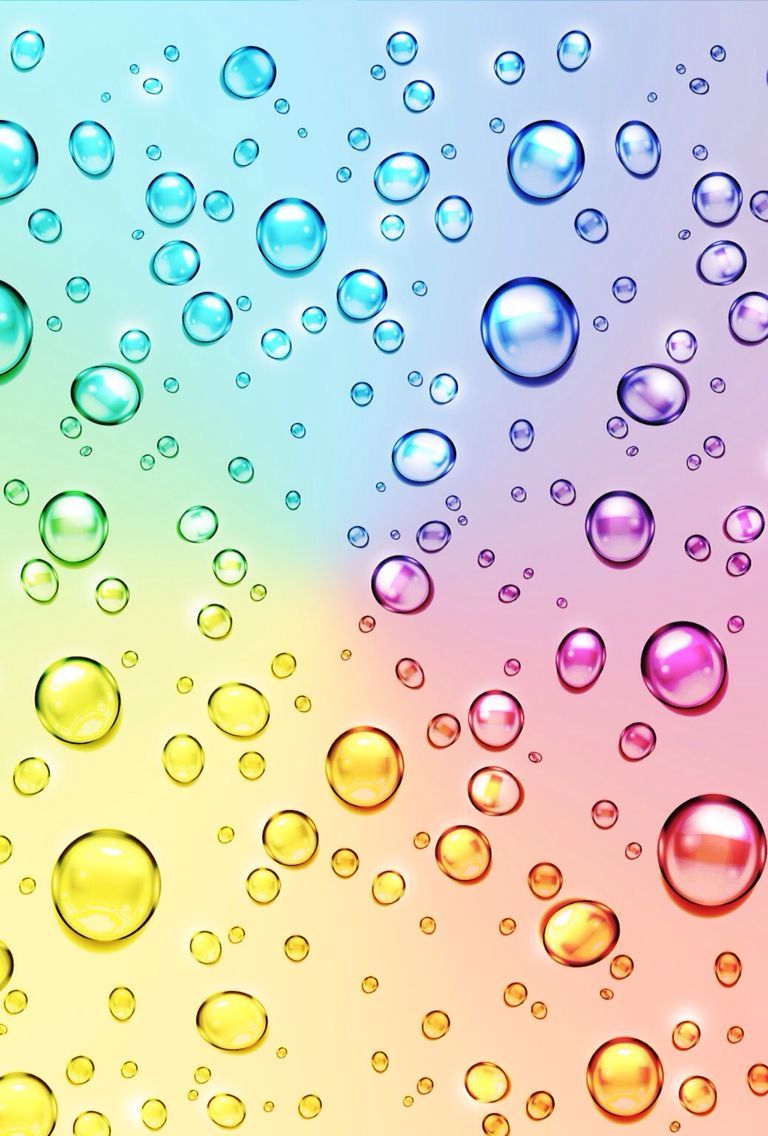 A colorful abstract image of water droplets. - Bubbles