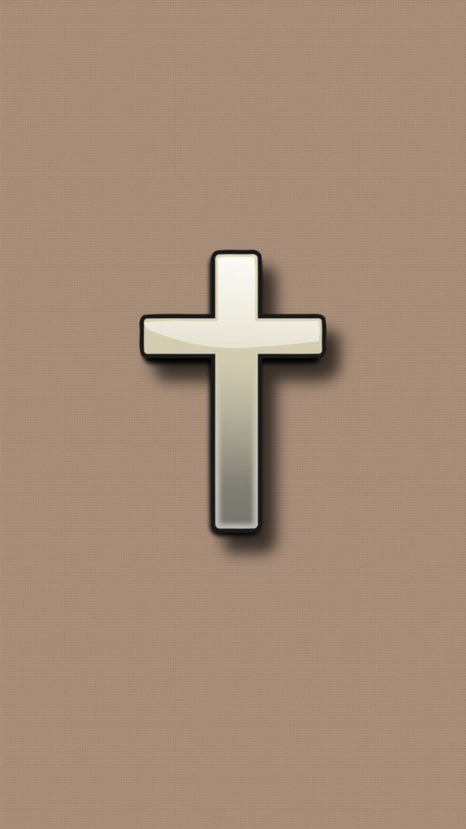 A simple cross on a brown background - Cross