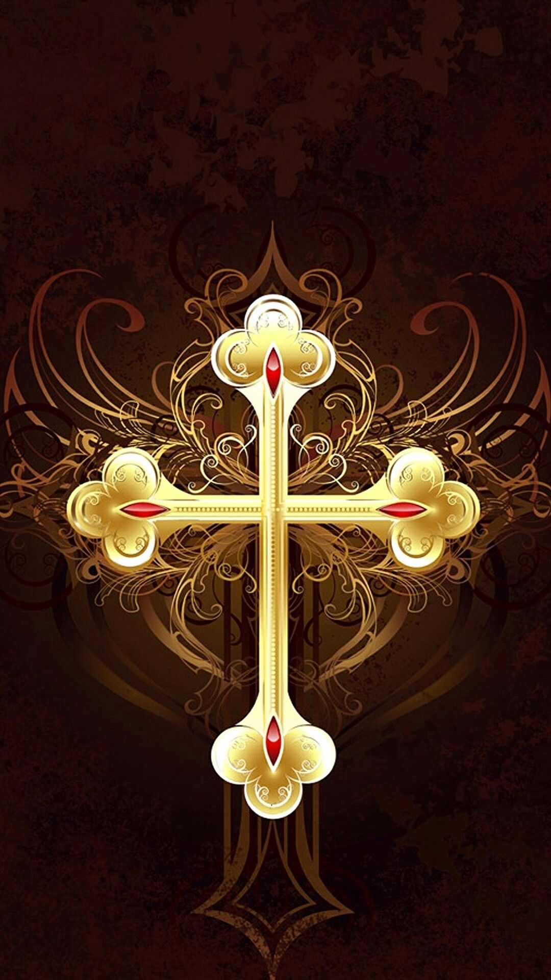 Golden Cross wallpaper for iPhone and Android. - Cross