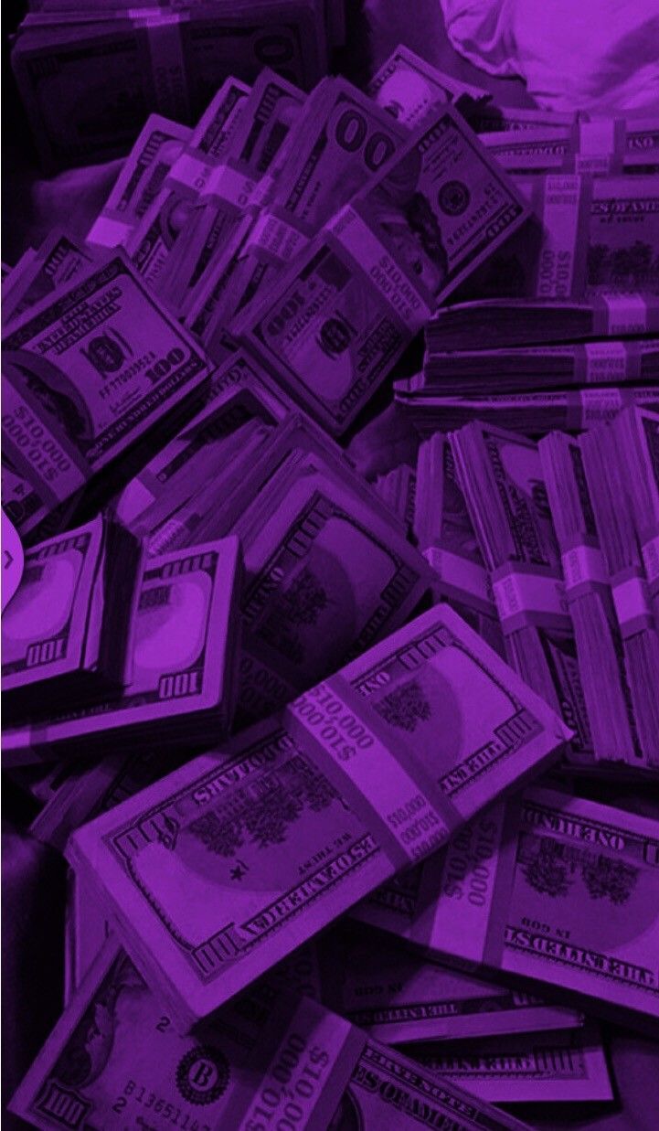 Purple money on a purple background - Money