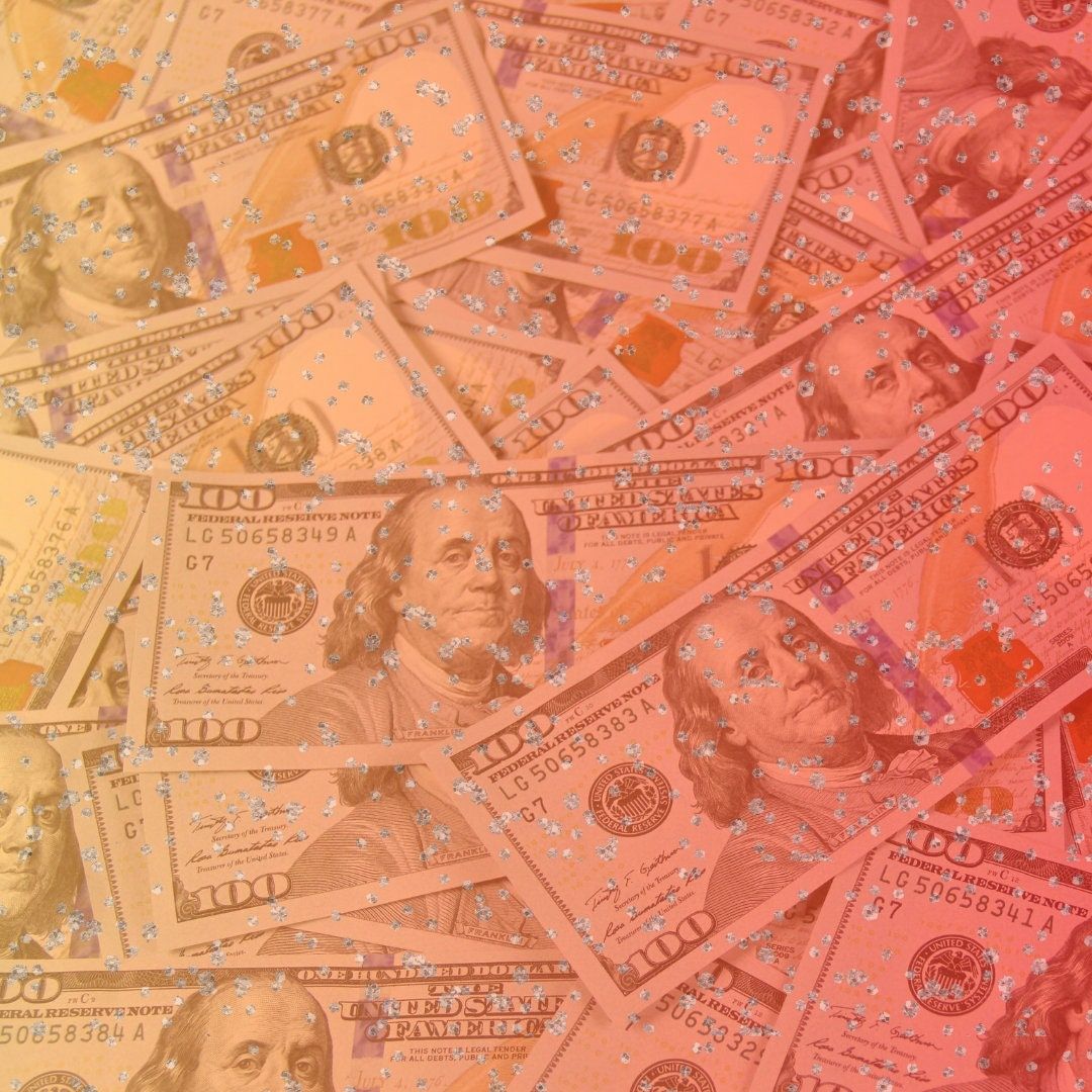 Glitter Money Wallpaper Background Bundle, Money Digital Paper, Digital Download