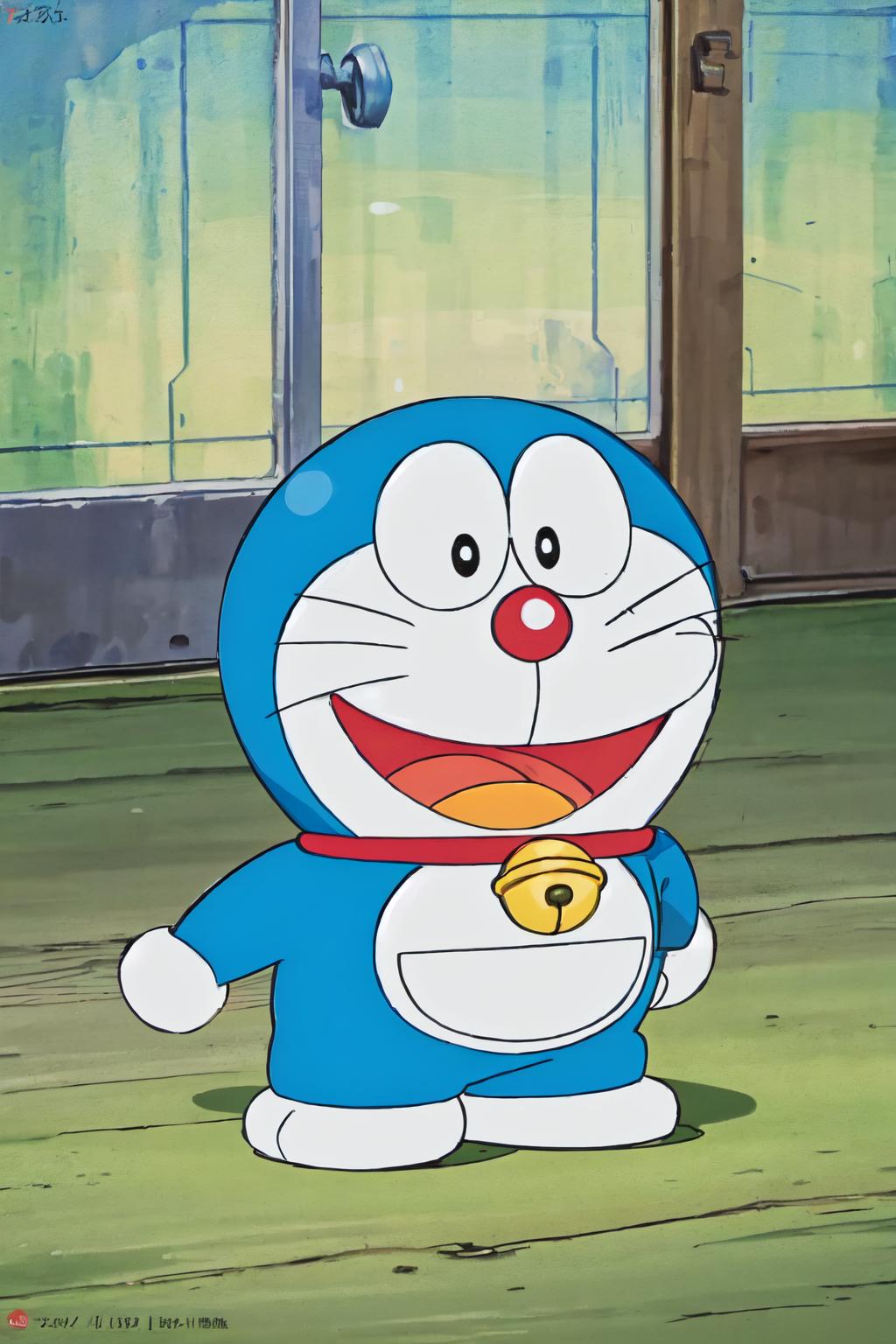 Doraemon is a blue cat from the future who is sent back in time to help a boy named Nobita. - Doraemon