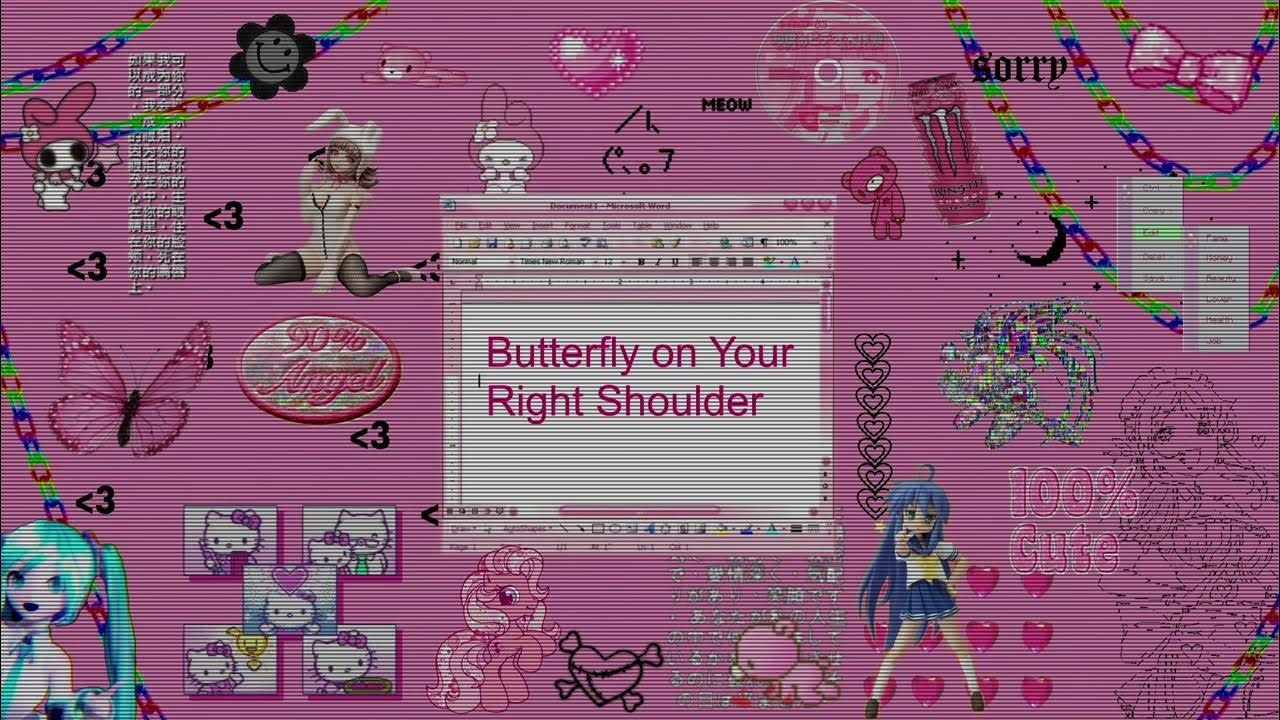 Butterfly on your right shoulder wallpaper - Webcore, Internetcore