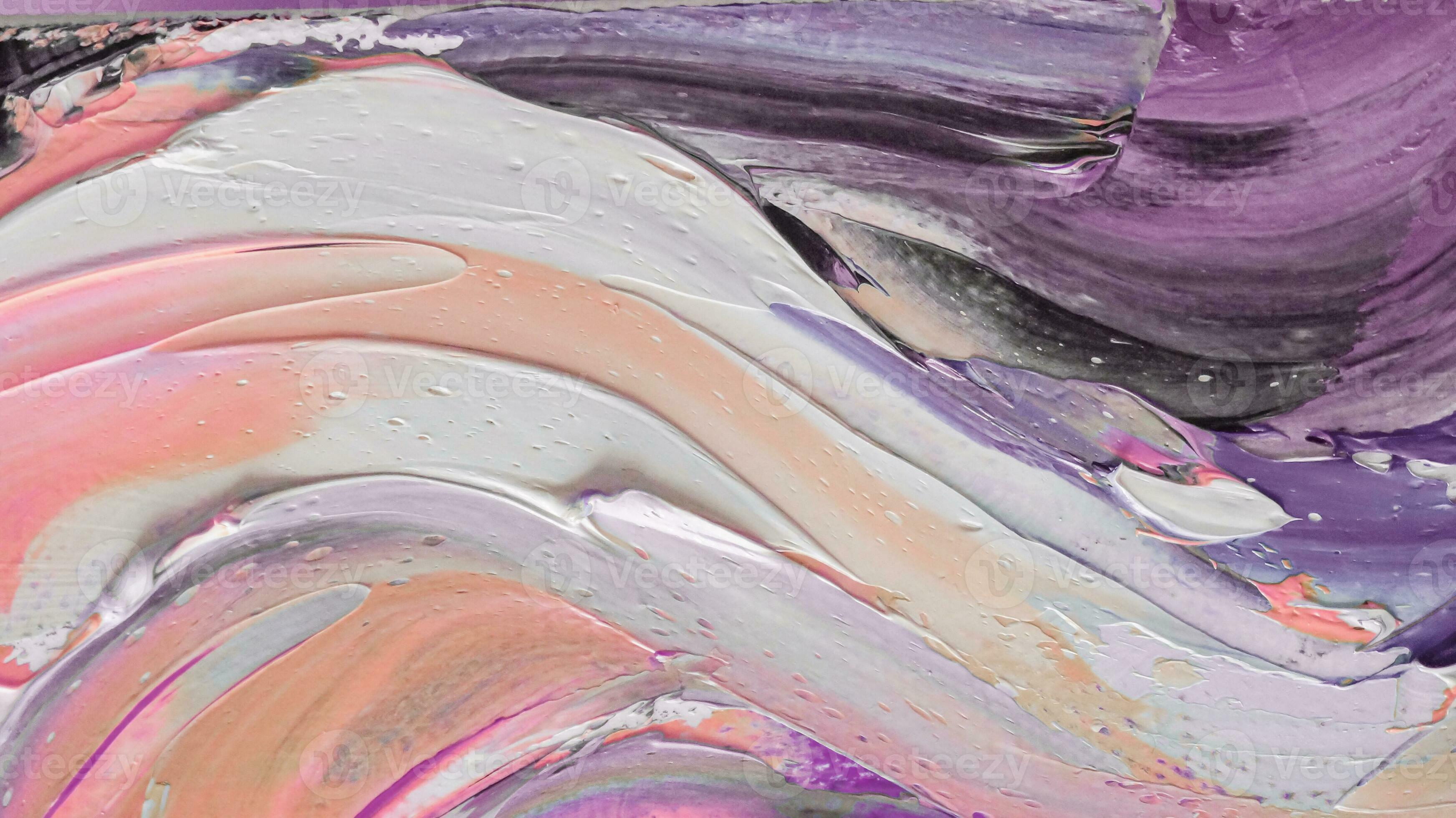 Close up of a colorful abstract painting photo - Macro